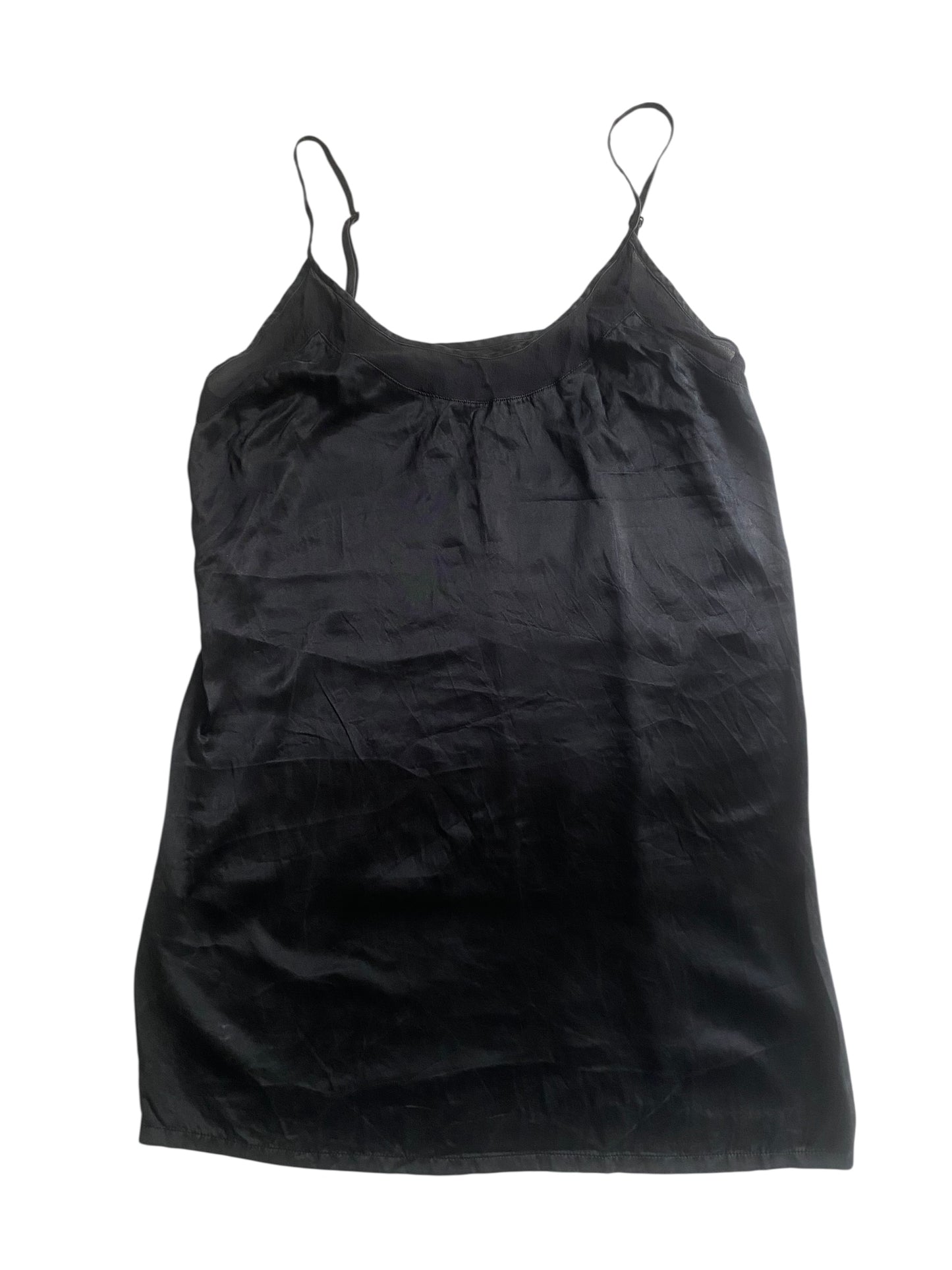 🖤 Top Y2K din Mătase Neagră – Mărime S