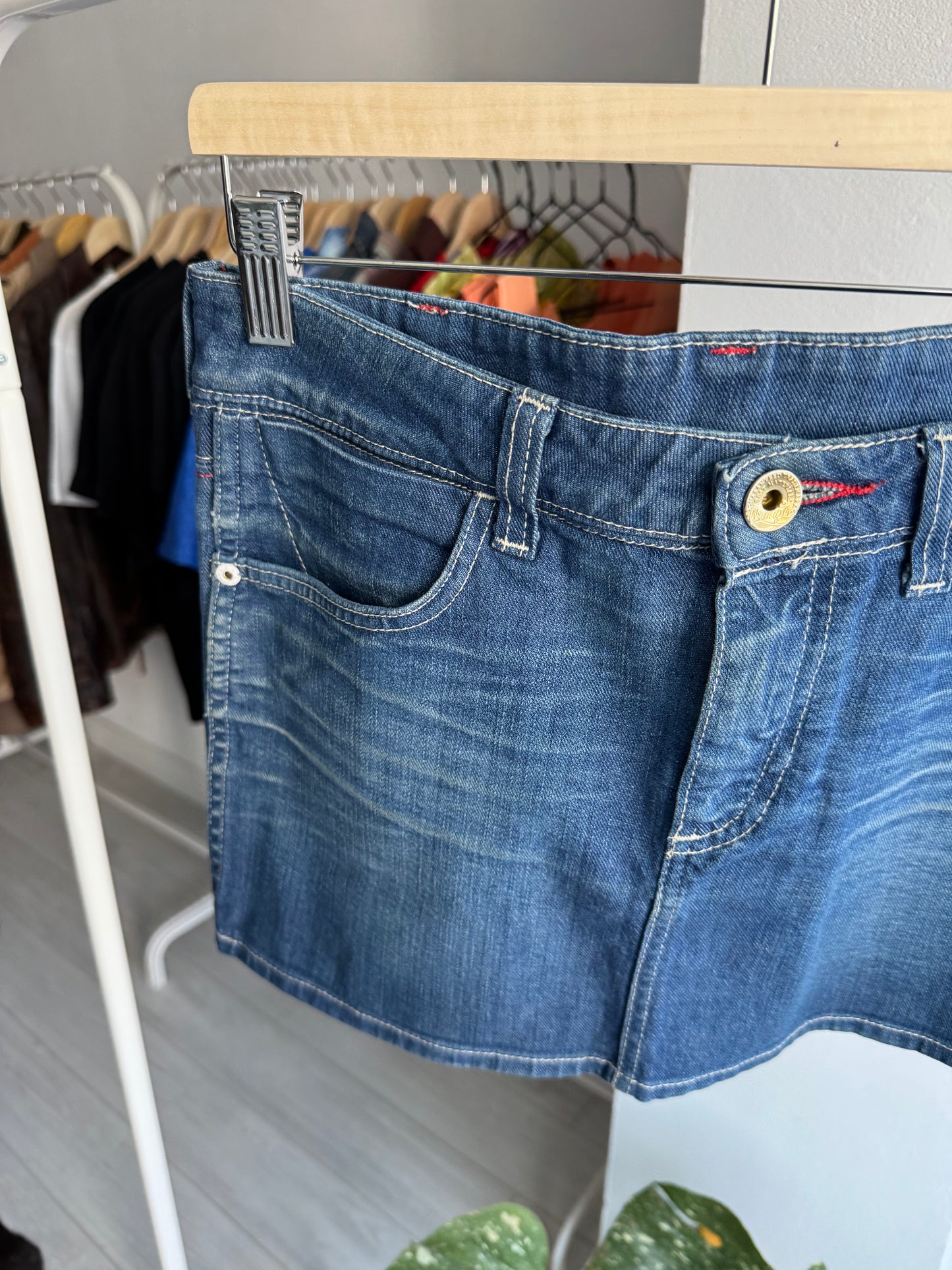🤠 Fustă Denim Wrangler Y2K | M Damă (W28)