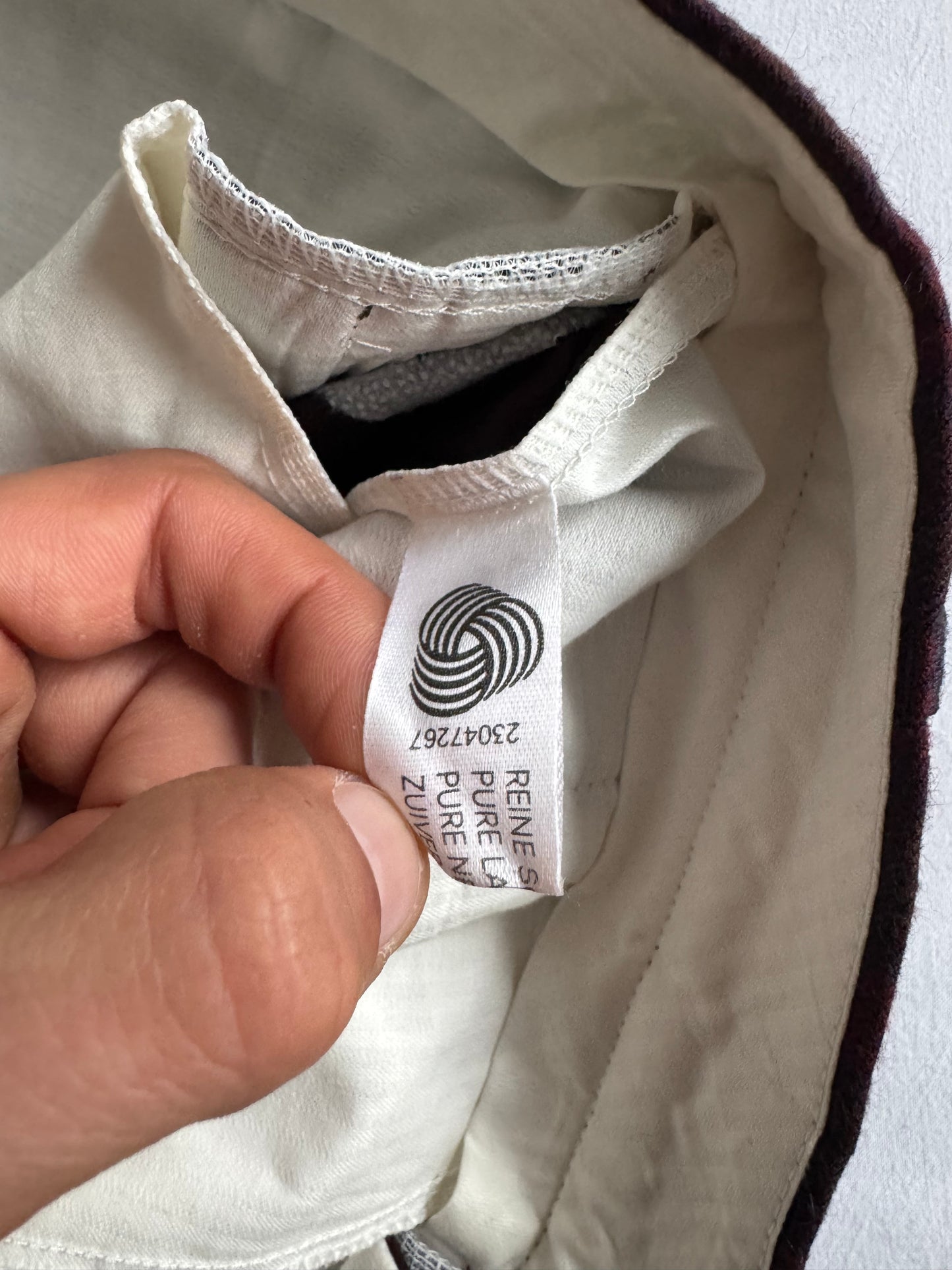 🍷 Pantaloni Vintage Slacks Burgundy & Verde / Pure New Wool (Size 50)