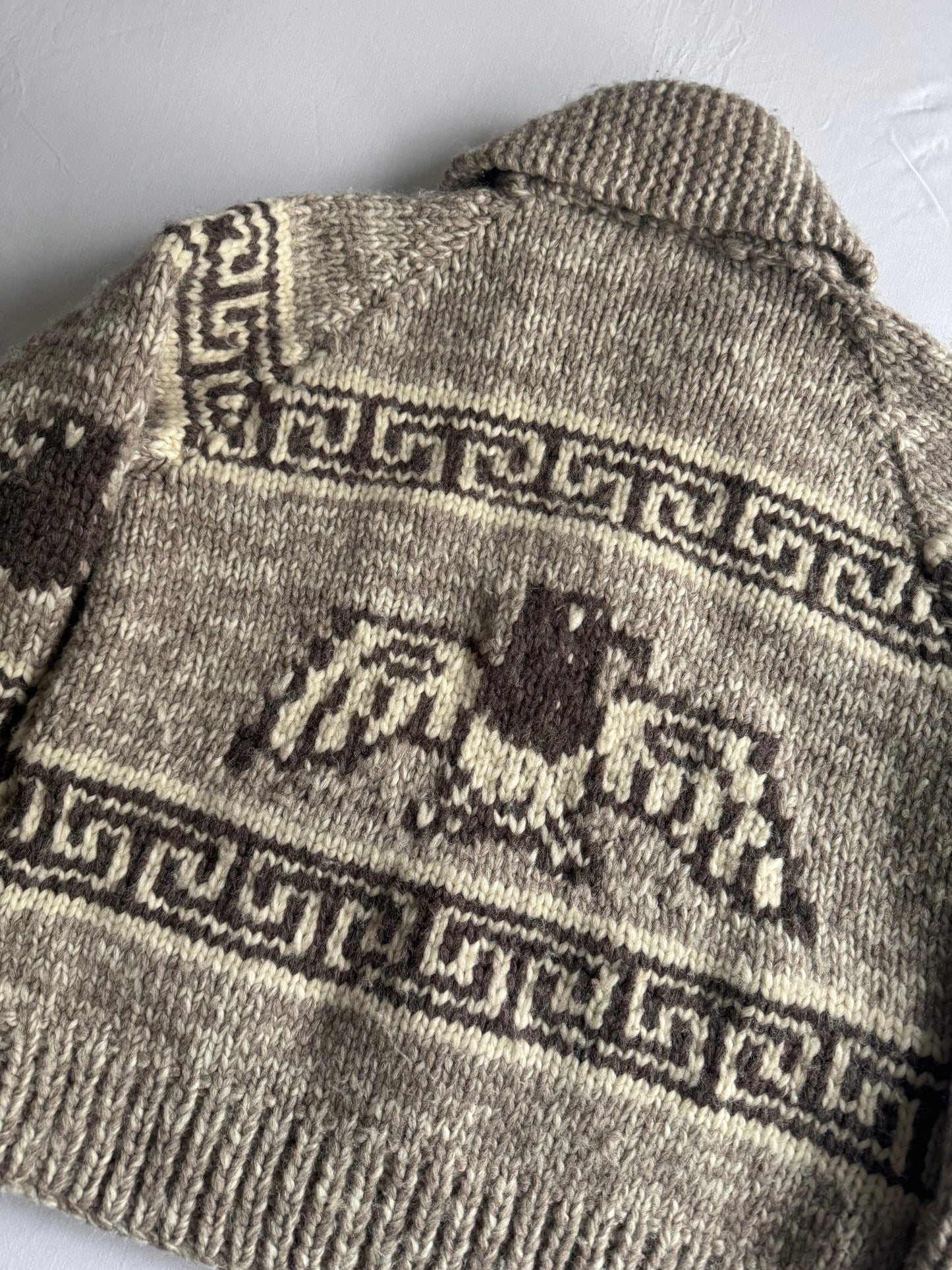 🦅 60’s Tuak Cowichan Thunderbird Wool Sweater – Mărime M - anbracaminte