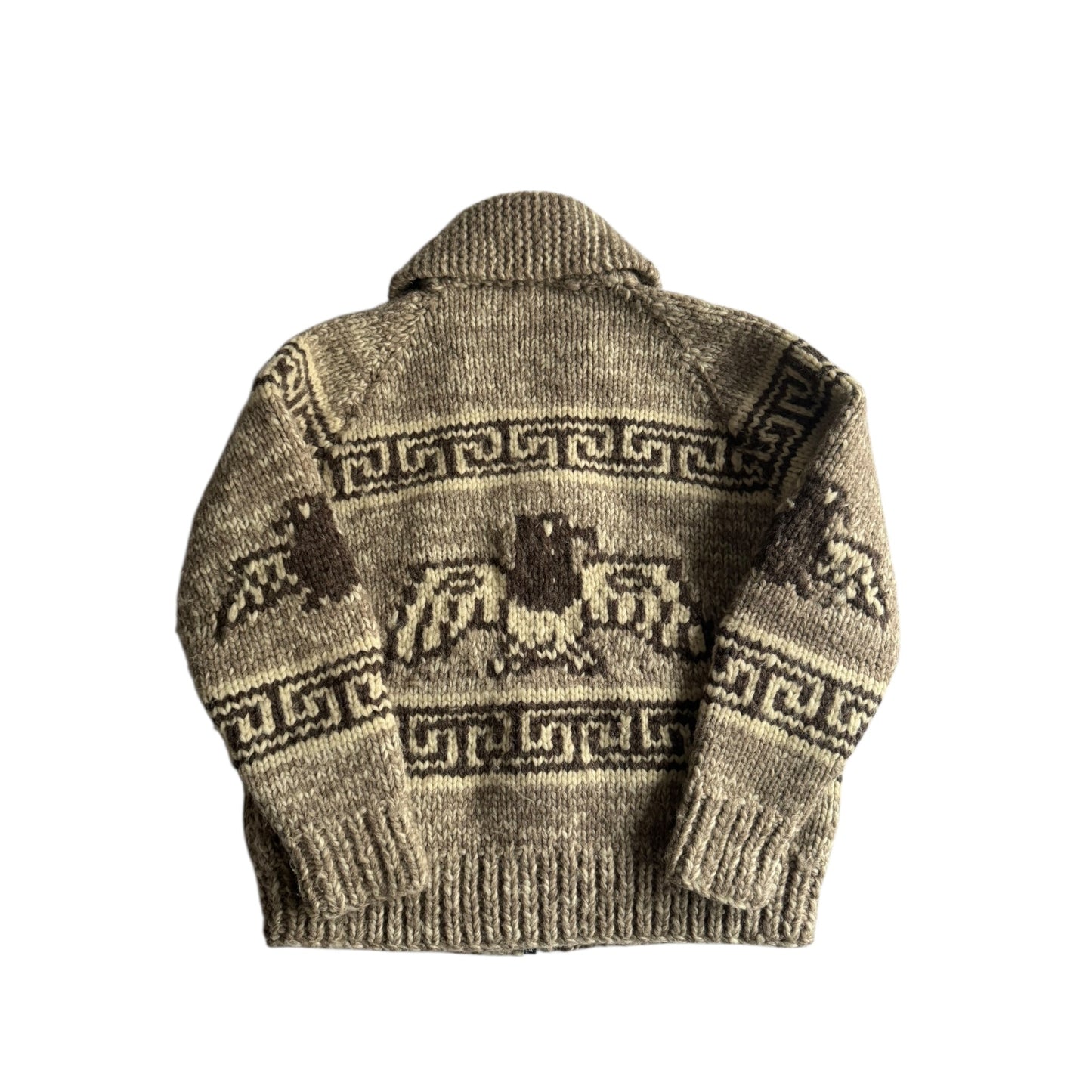 🦅 60’s Tuak Cowichan Thunderbird Wool Sweater – Mărime M - anbracaminte