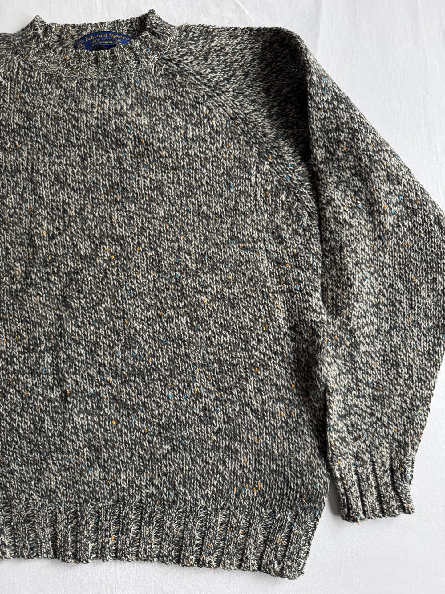 🧶 Pulover Vintage Bărbați Texturat din Lână Virgină – M