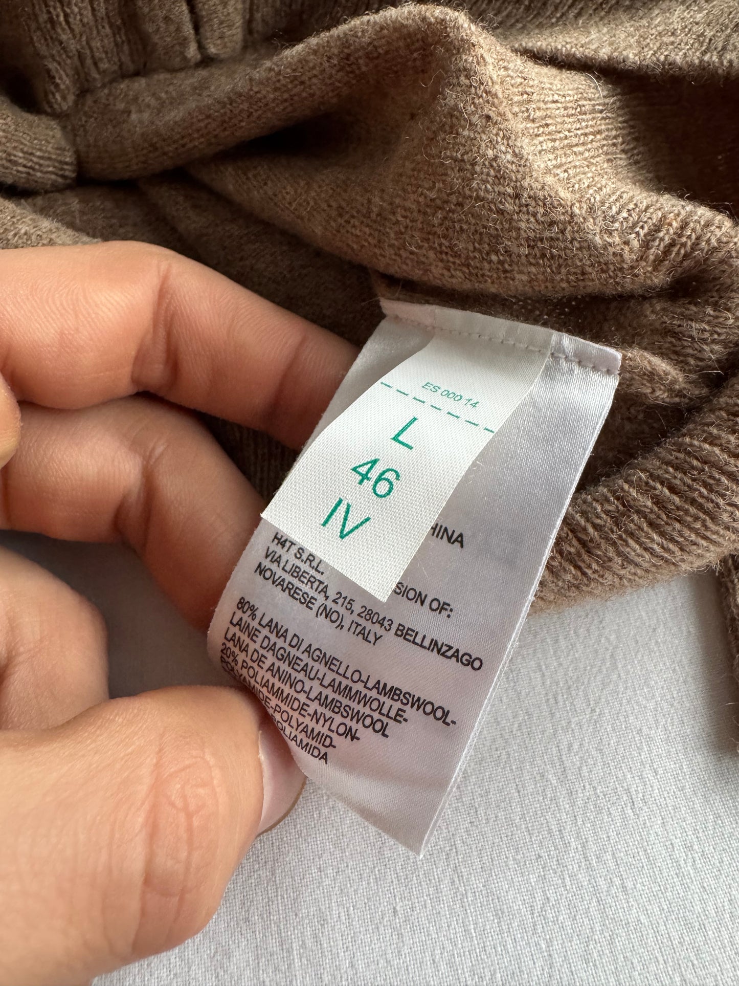 🧶 Pulover Y2K Damă Sergio Tacchini Crem din Lambswool cu Fermoar – L