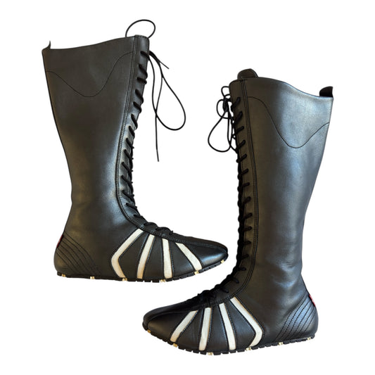 🥊 Cizme vintage Levi’s Boxing – piele neagră – mărimea 39