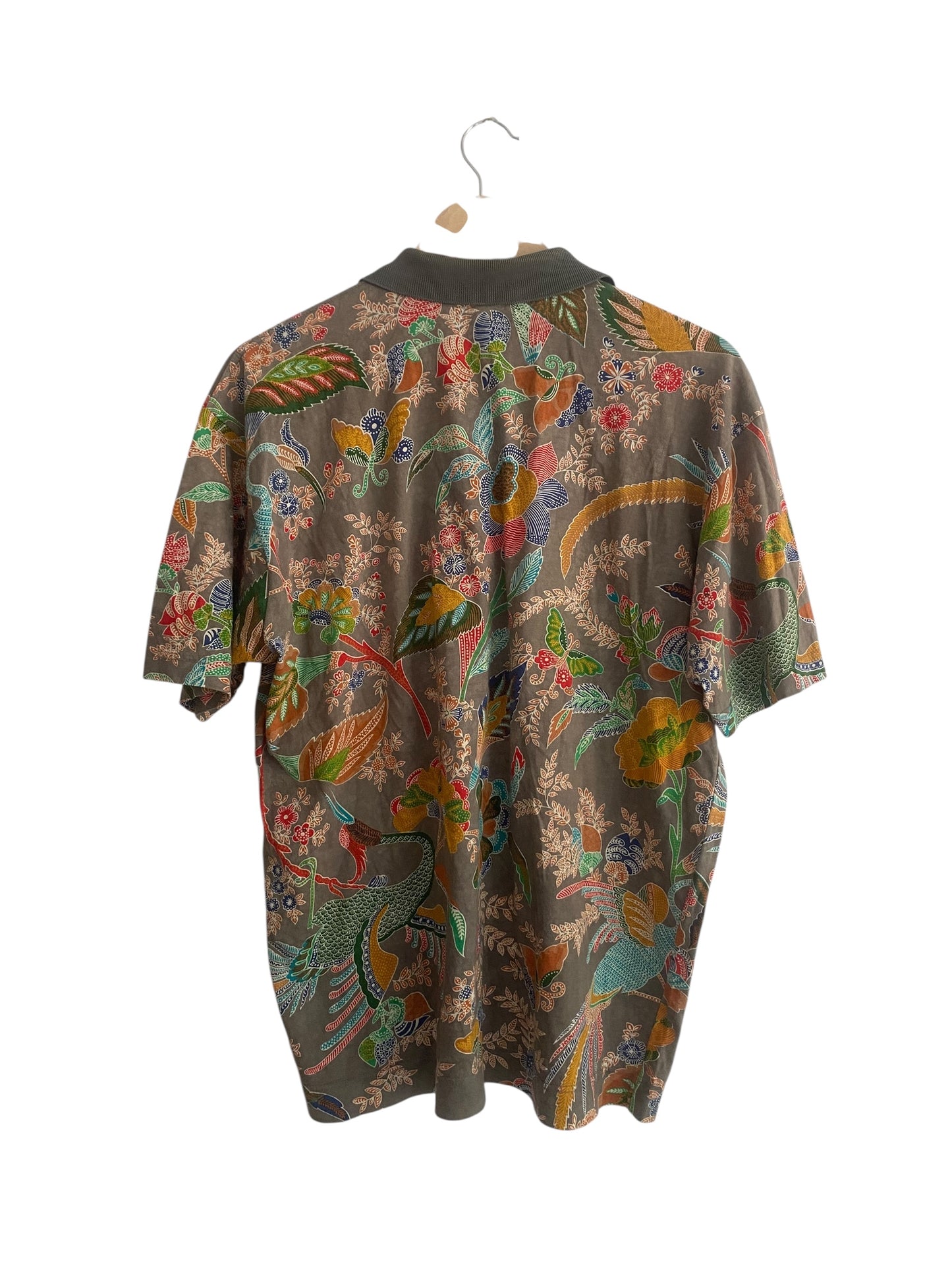 Polo Vintage Valentino Garavani cu Print Jungle – Mărime L, Made in Italy