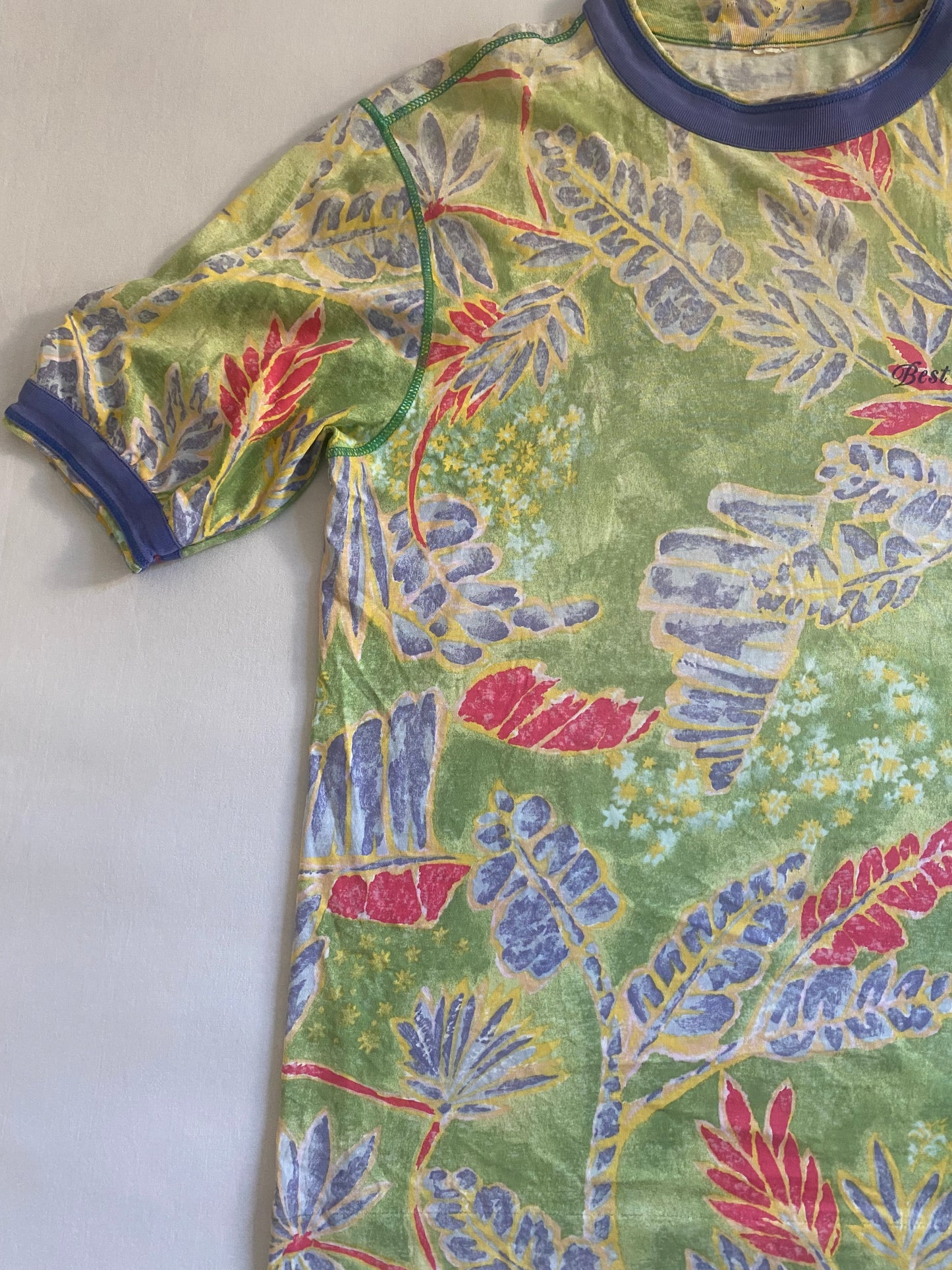 Vintage Best Company All Over Print Floral Shirt