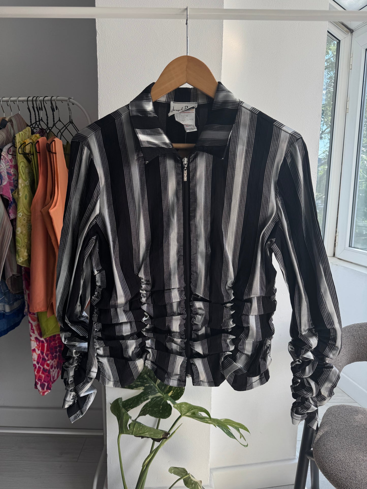 🪩 Jachetă Texturată Y2K Joseph Ribkoff | Made in Canada – M Damă
