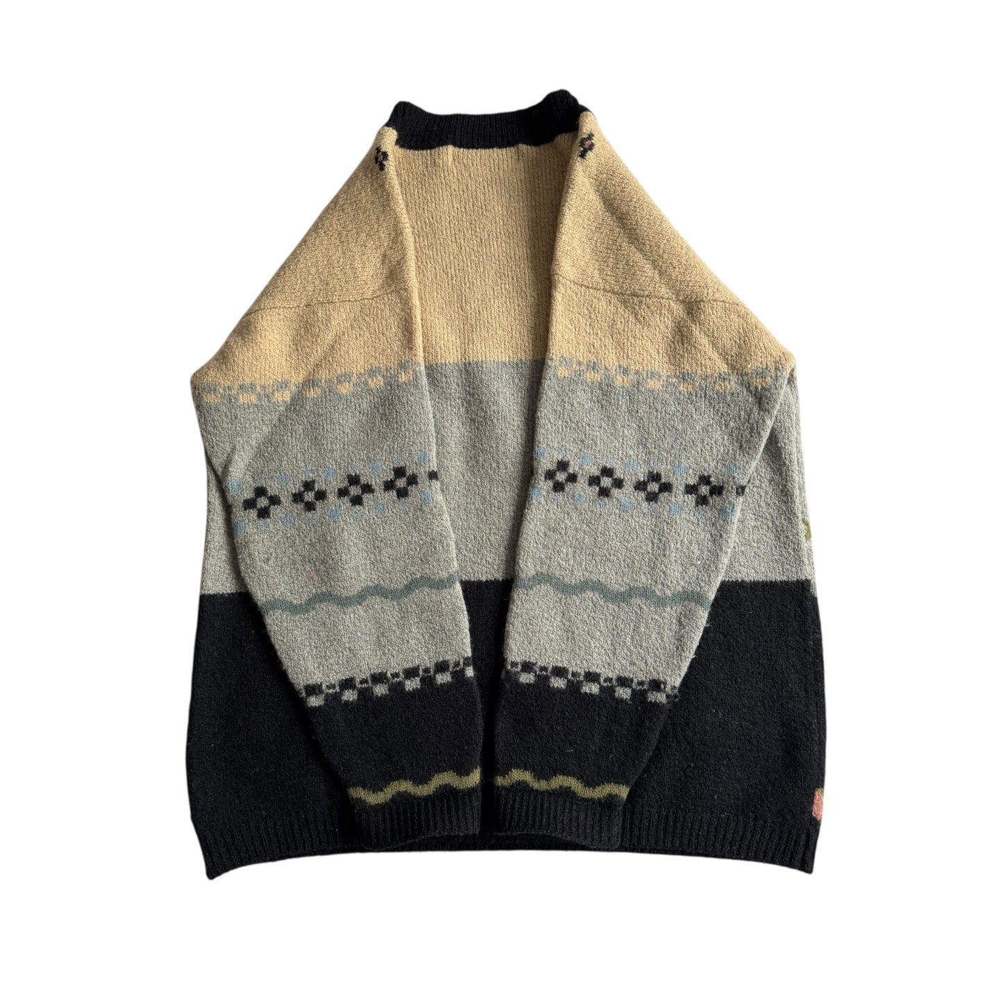 🏡 Pulover vintage brodat – mărimea M femei