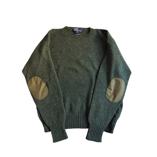 🐴 🧶 Pulover vintage Ralph Lauren Polo – verde închis – mărimea L