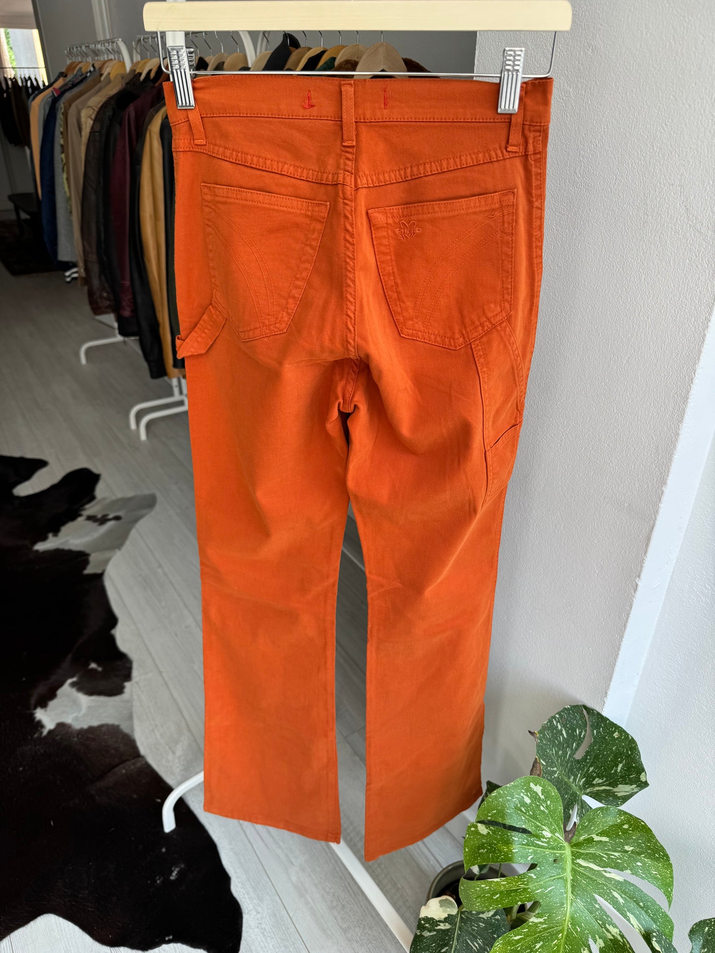 🍊 Pantaloni Y2K Phard Orange Carpenter – IT 44 (M/L Damă)