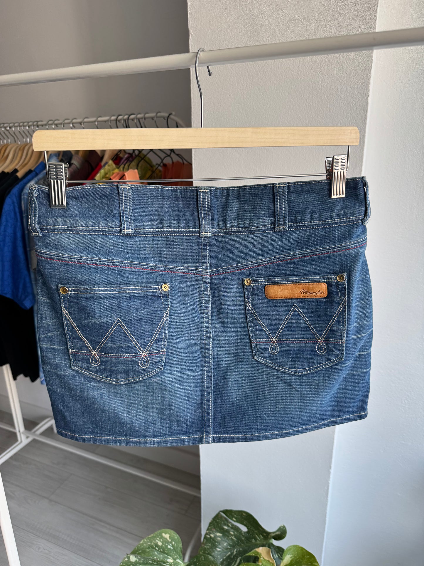 🤠 Fustă Denim Wrangler Y2K | M Damă (W28)
