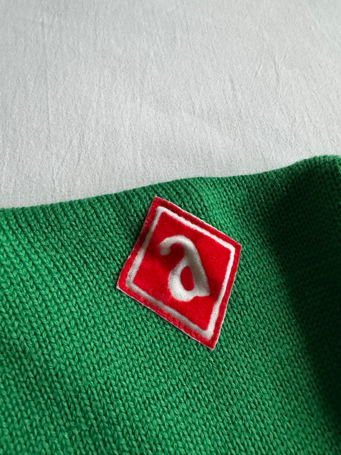 🧶 Pulover Y2K Bărbați Verde Quarter Zip din Lână și Acril – L