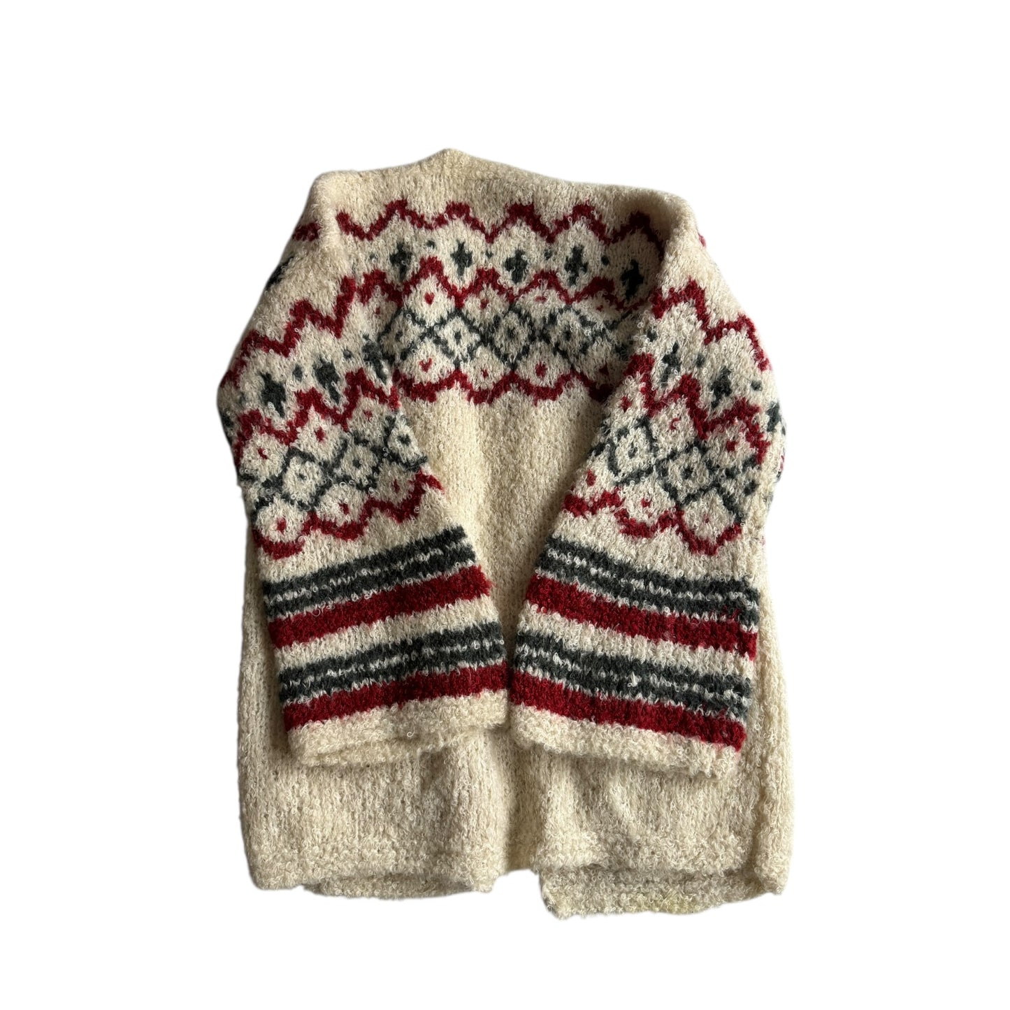 🧶 Cardigan Vintage Damă Fuzzy din Lână și Acril – aprox. M