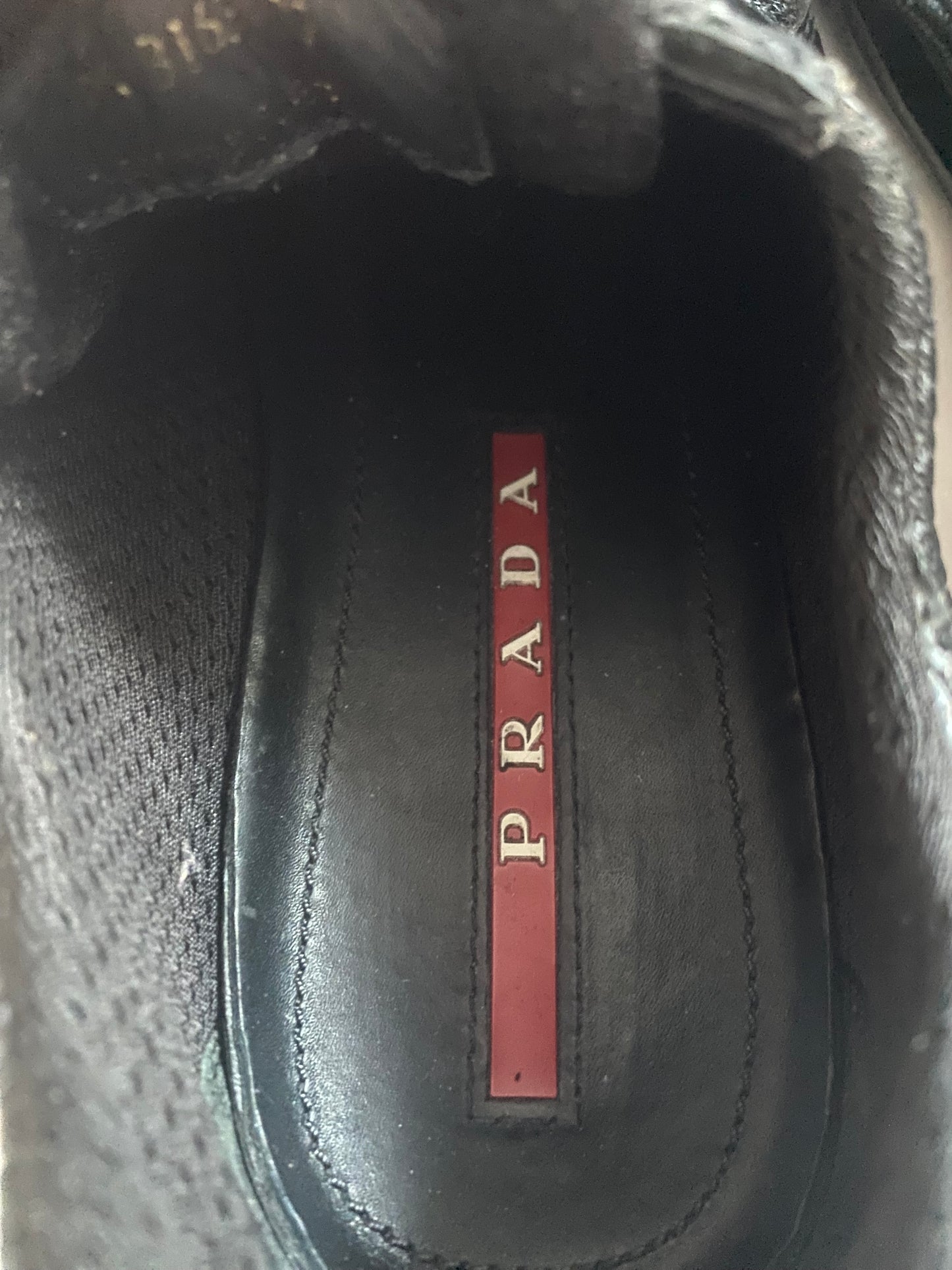 ⛵️ Sneakers Vintage Prada – America’s Cup – Piele Lăcuită Neagră – Mărime 37