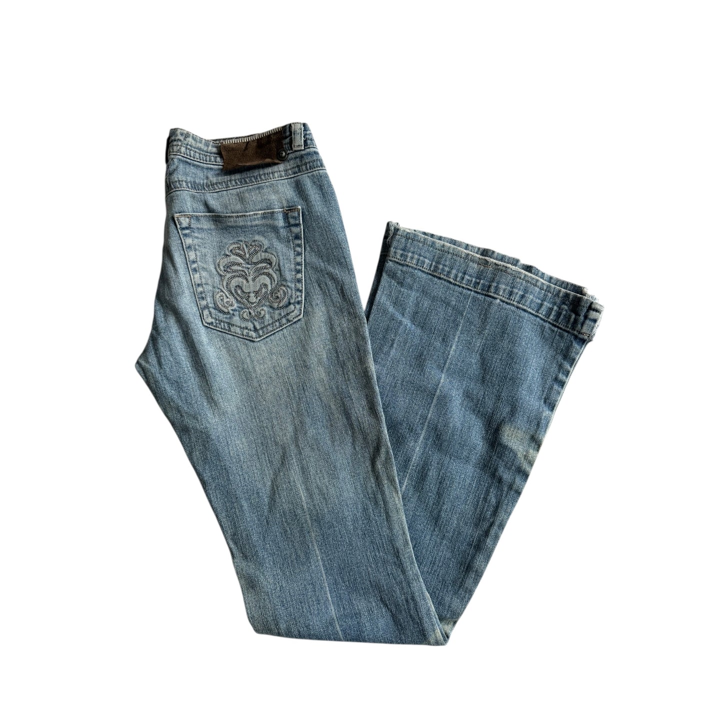 👖 Blugi Y2K Bootcut Industrial Cotton – US 5 / EU 36