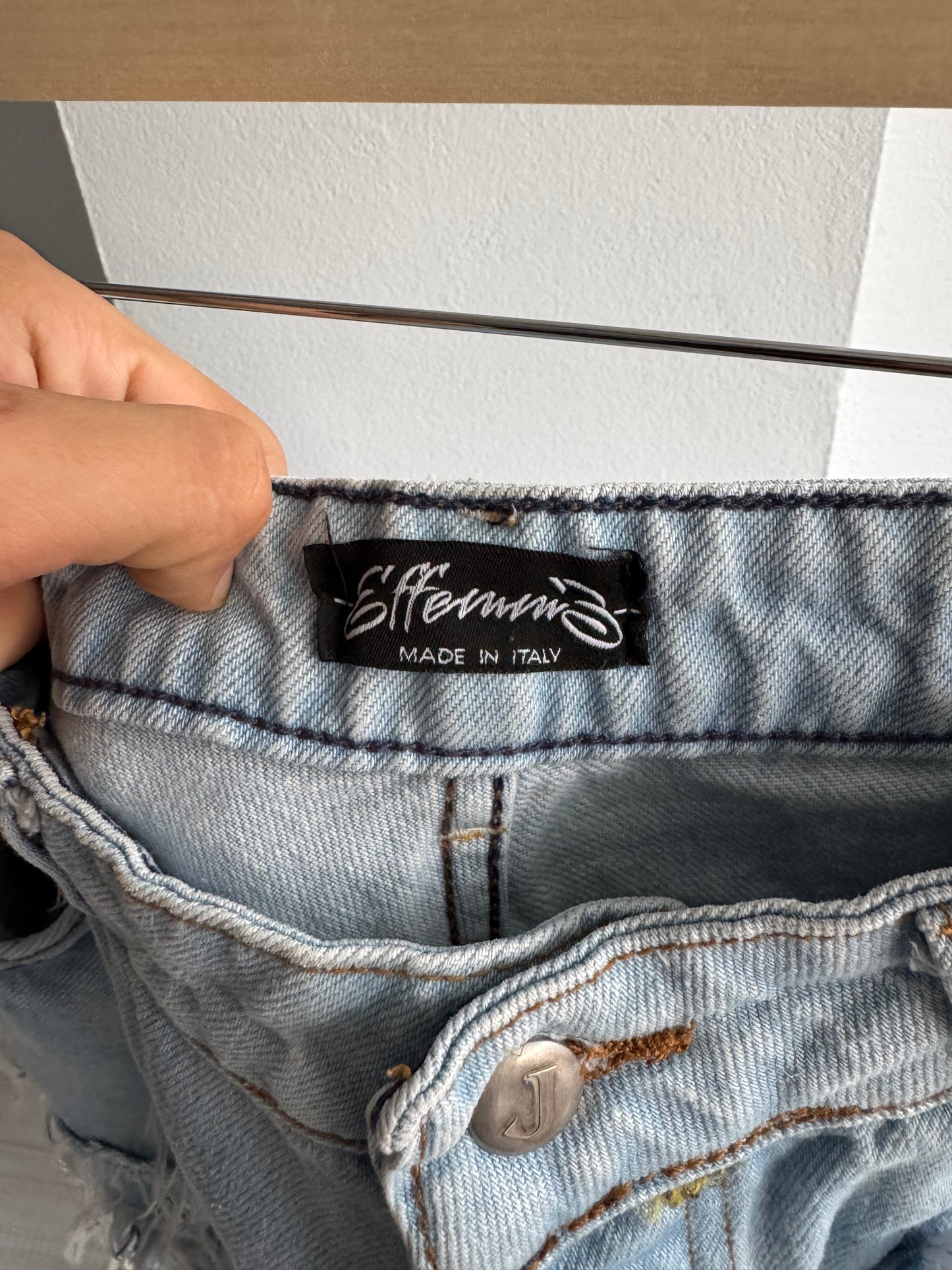 👖 Y2K Stacked Bootcut Jeans cu Franjuri – EU 50 (L Bărbați) – Made in Italy
