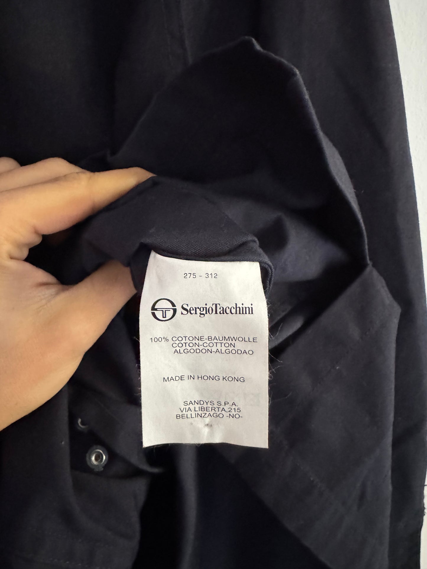 👨‍🚒 Jachetă Sergio Tacchini bleumarin închis cu închidere tip fireman clasp – mărimea M