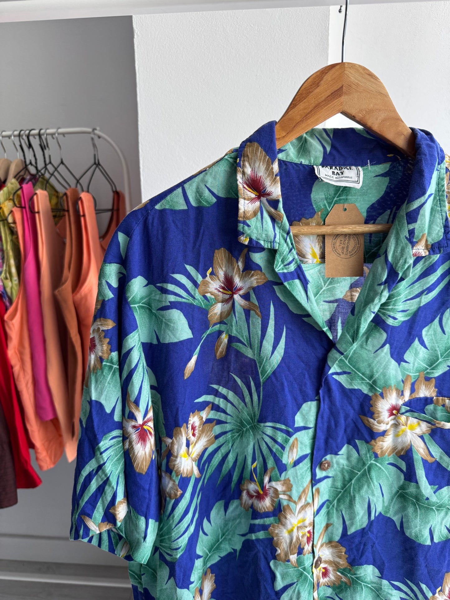 🌺 Cămașă Hawaiian Vintage Printed | 100% Rayon | Made in Hawaii – XL