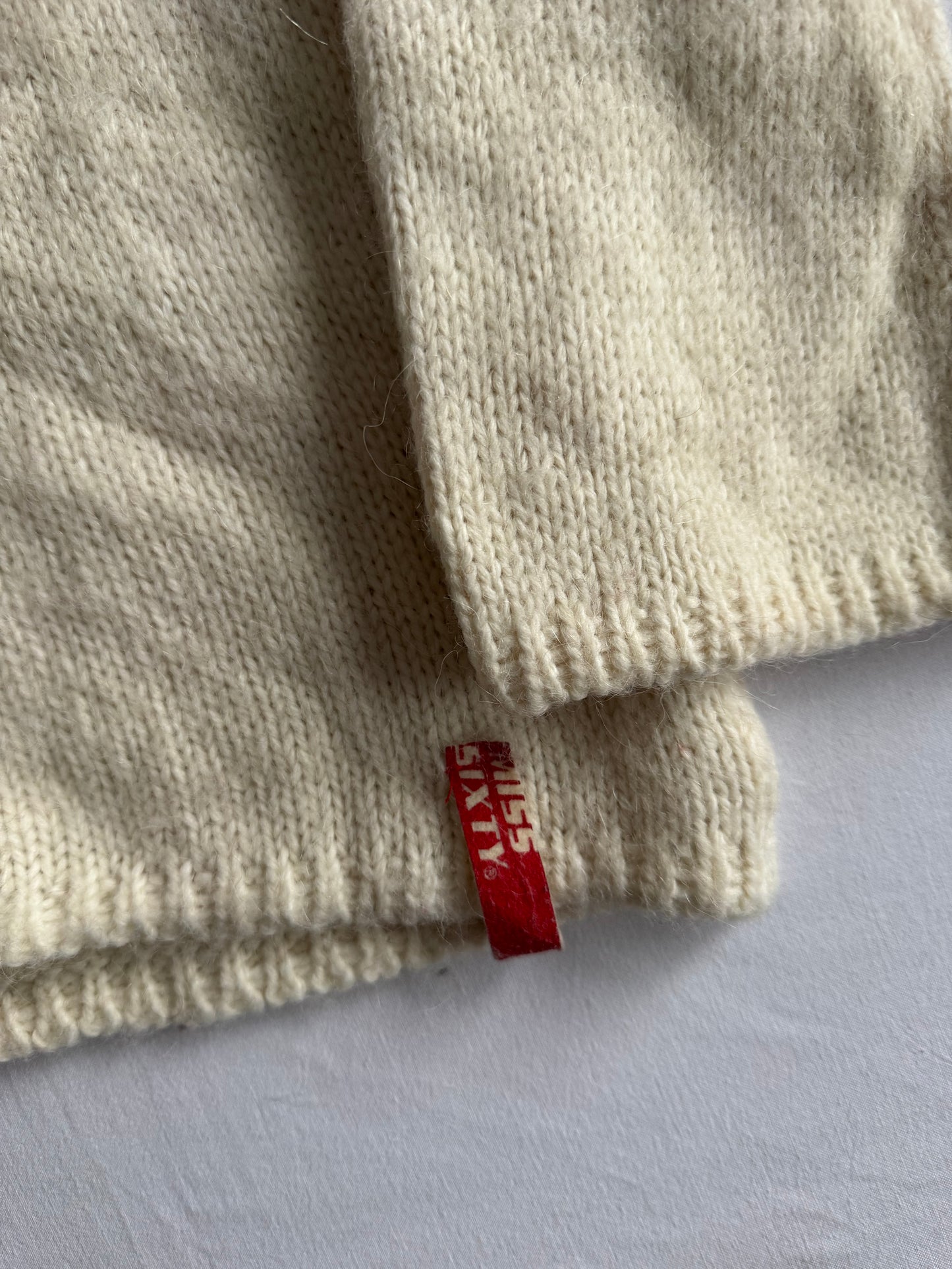 🤍 Top Tricotat Y2K Miss Sixty Alb cu Mâneci 3/4 – M Femei