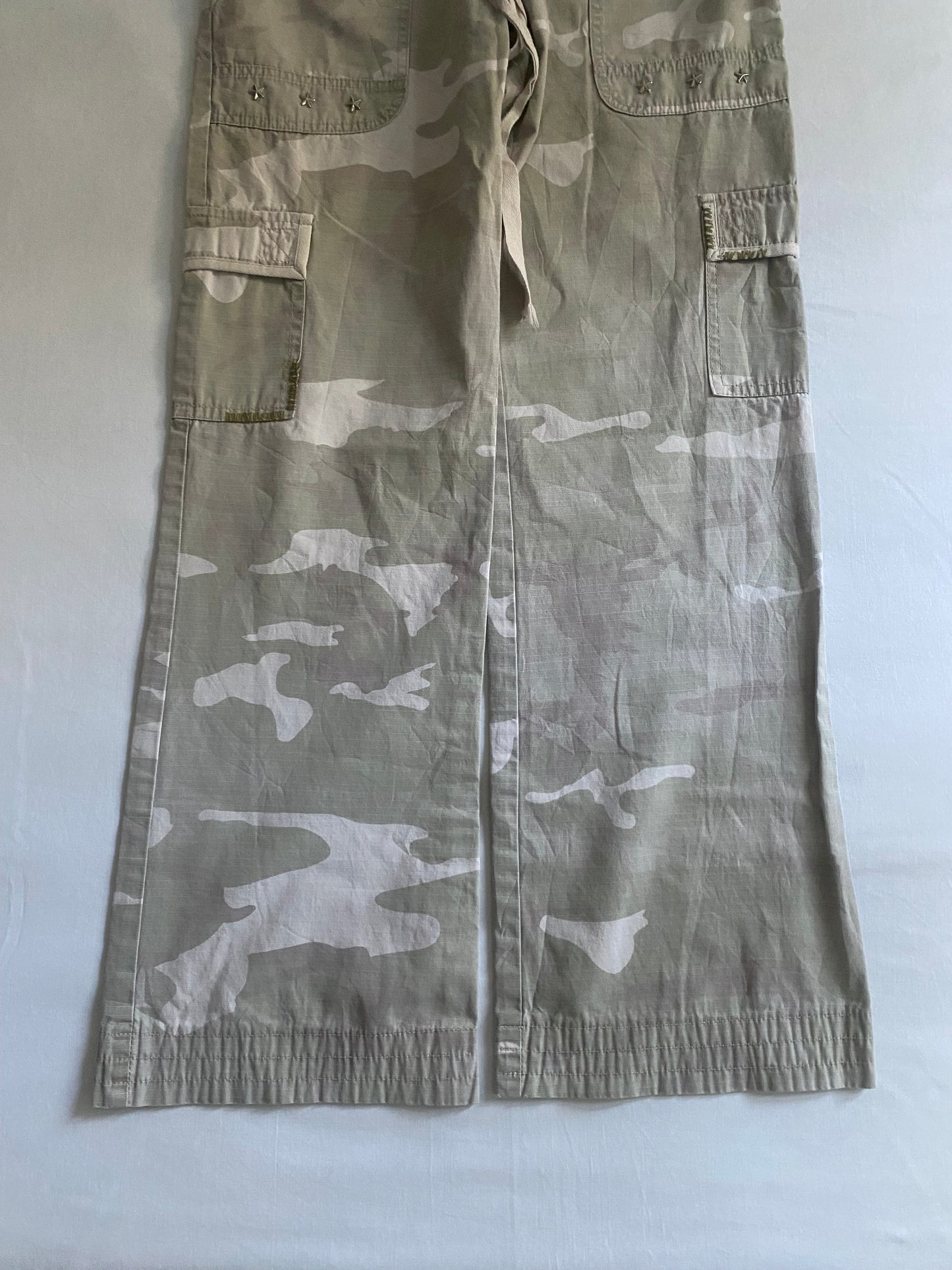 Pantaloni Cargo Y2K Evazați – Mărime US 9 – Talia Reglabilă