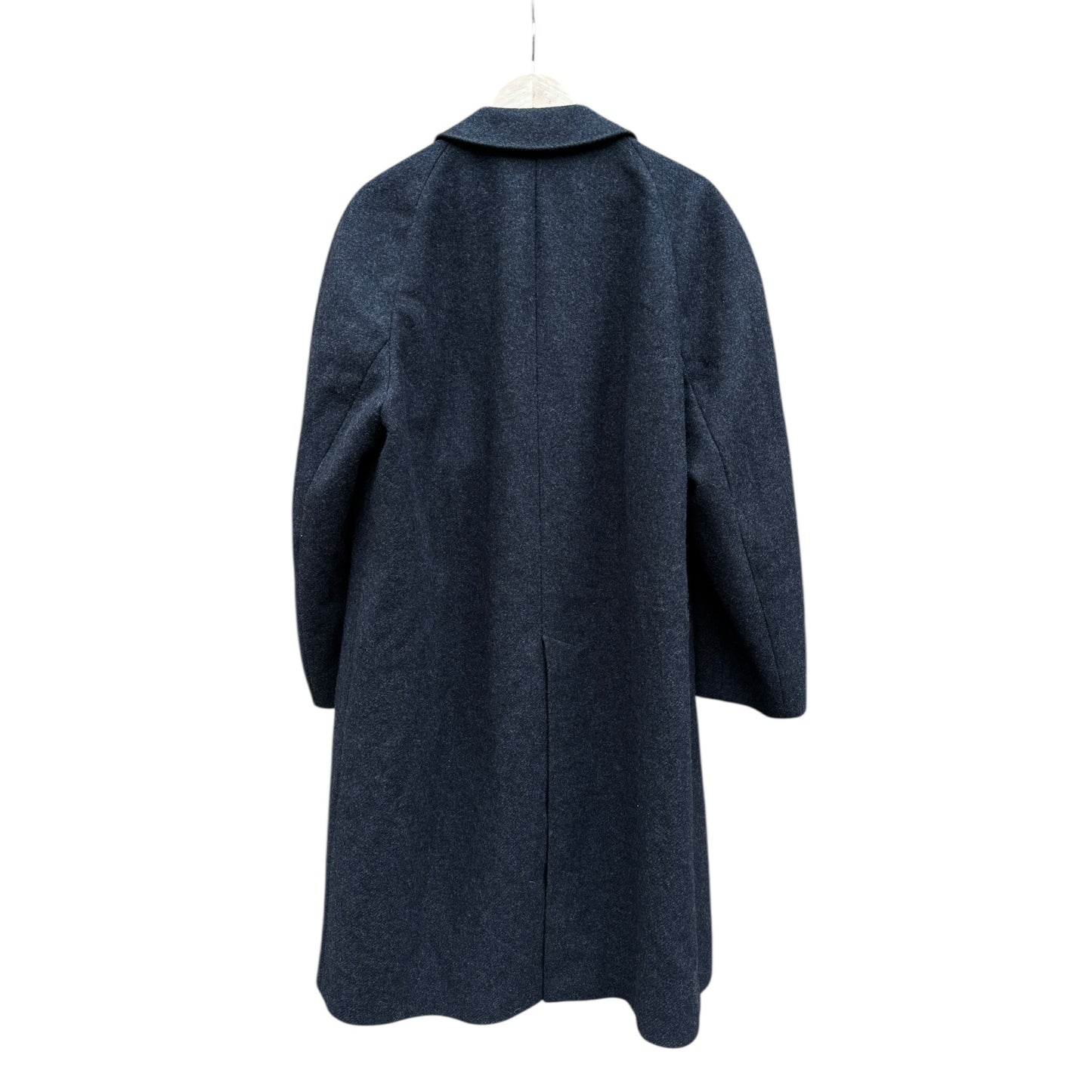 🧥 Palton Vintage Bărbați Gri Închis din Lână Virgină – Marimea L