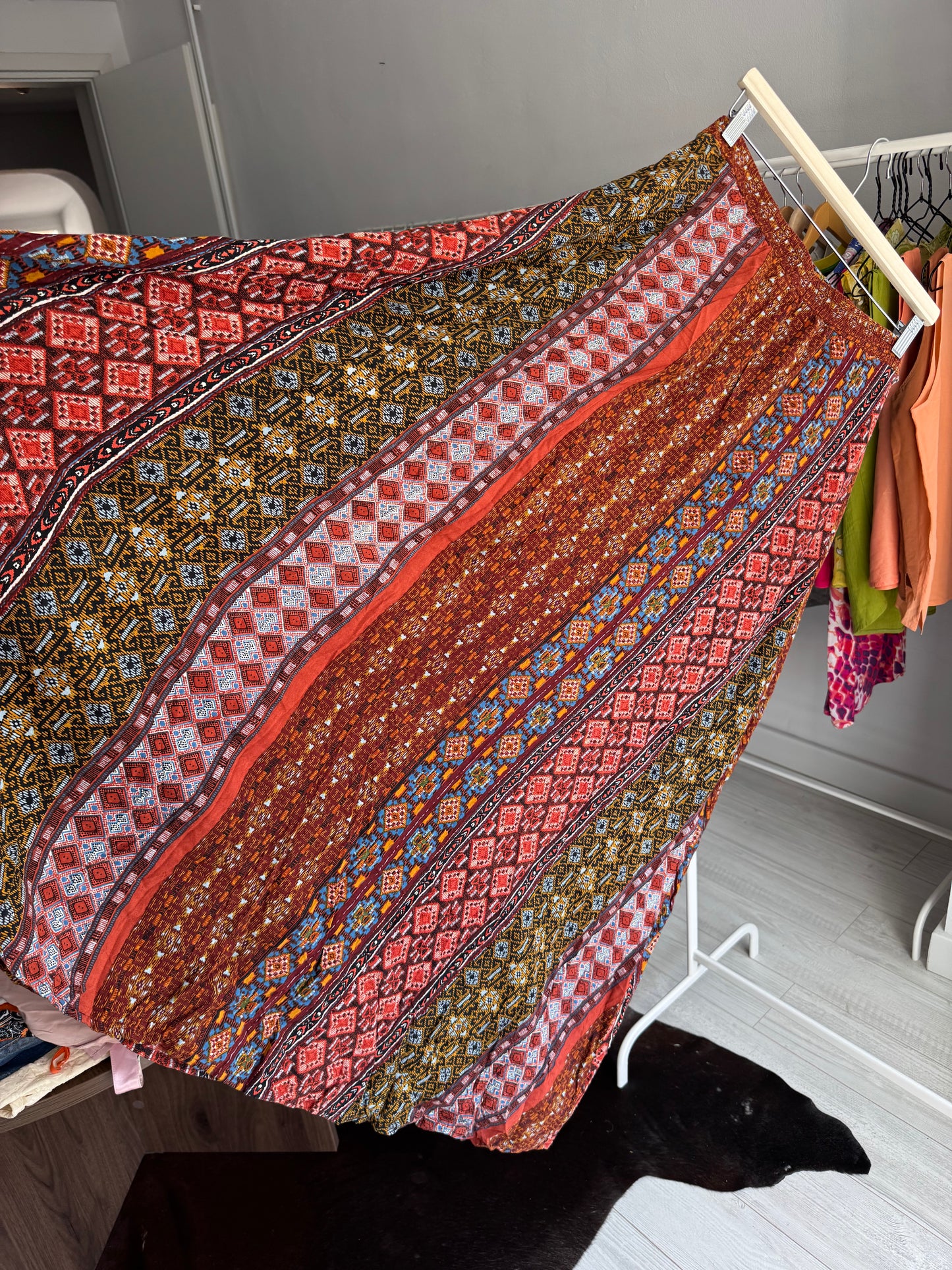 ☀️ Fustă Vintage Summer Printed – M Damă