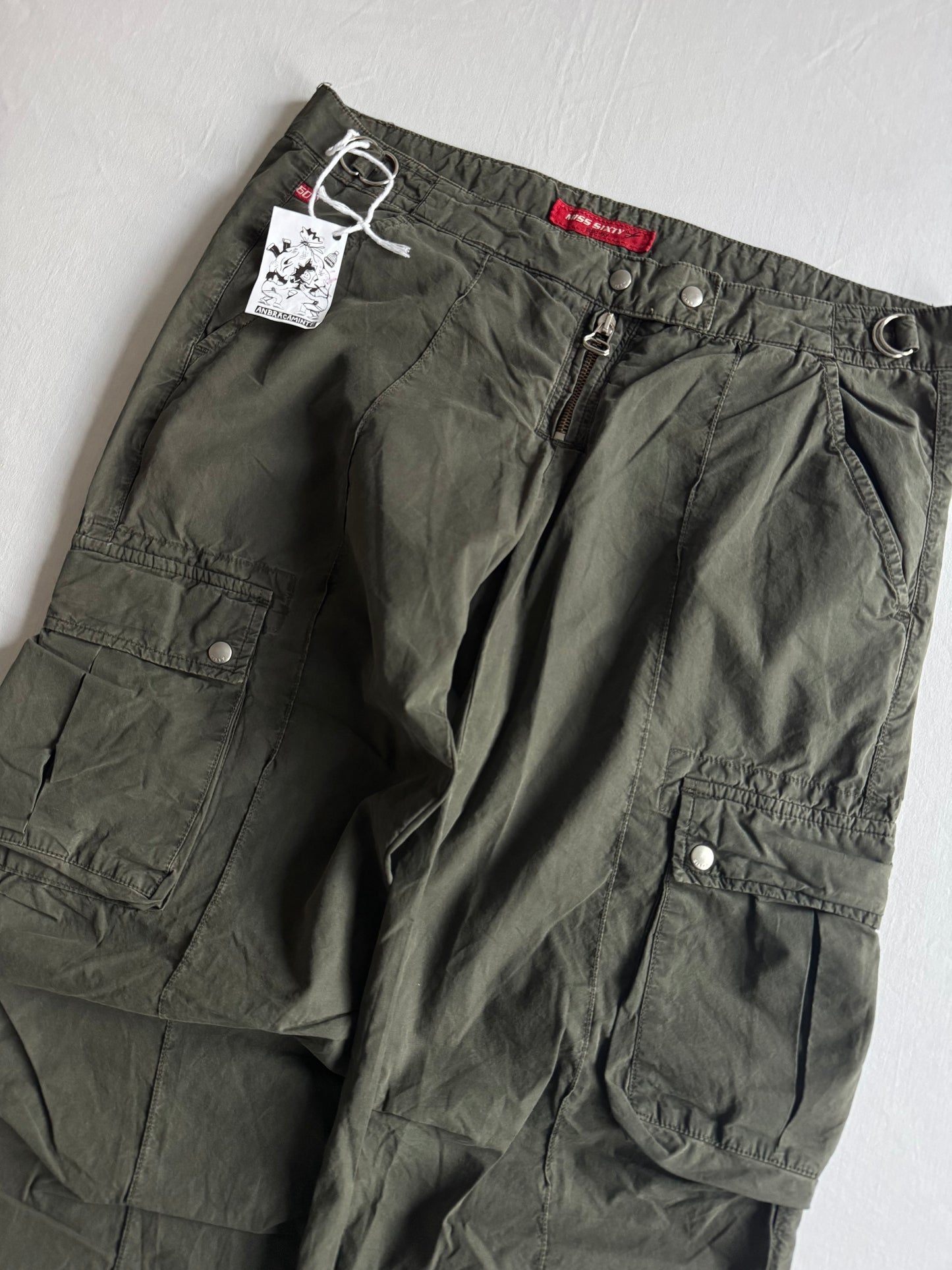 🪖 Pantaloni Cargo Y2K Miss Sixty – Made in Italy – US 29