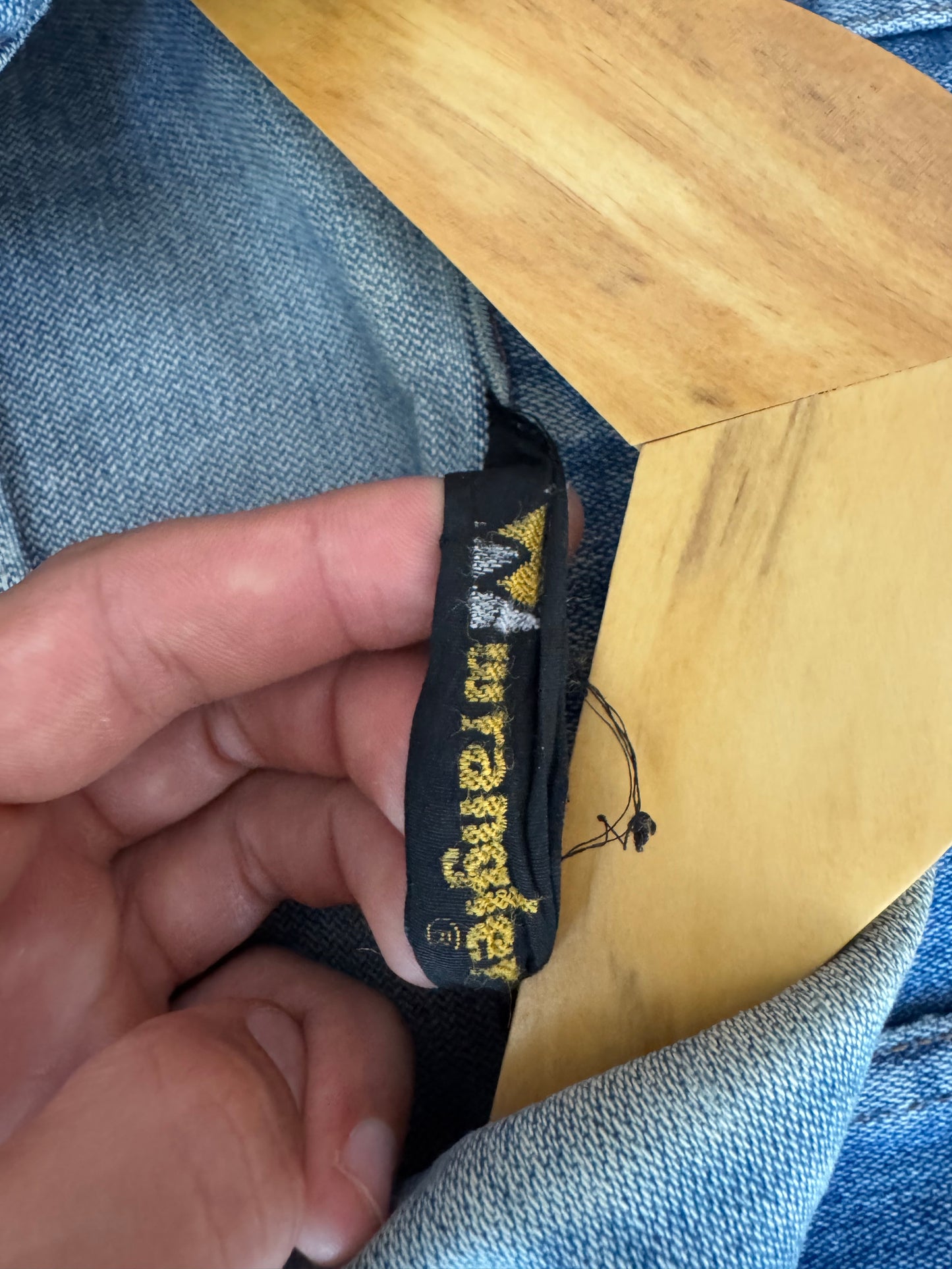 🤠 Vintage Wrangler Geacă Denim Anii '70 – S/M Bărbați
