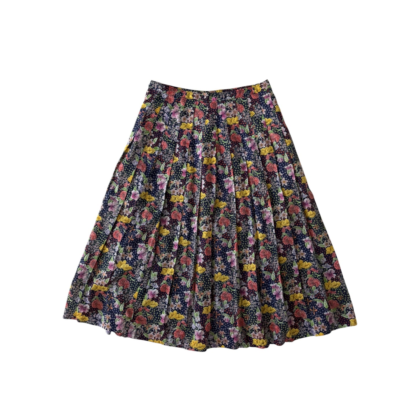 ☀️ Fustă Vintage Floral cu Print – Approx. XS–S Damă