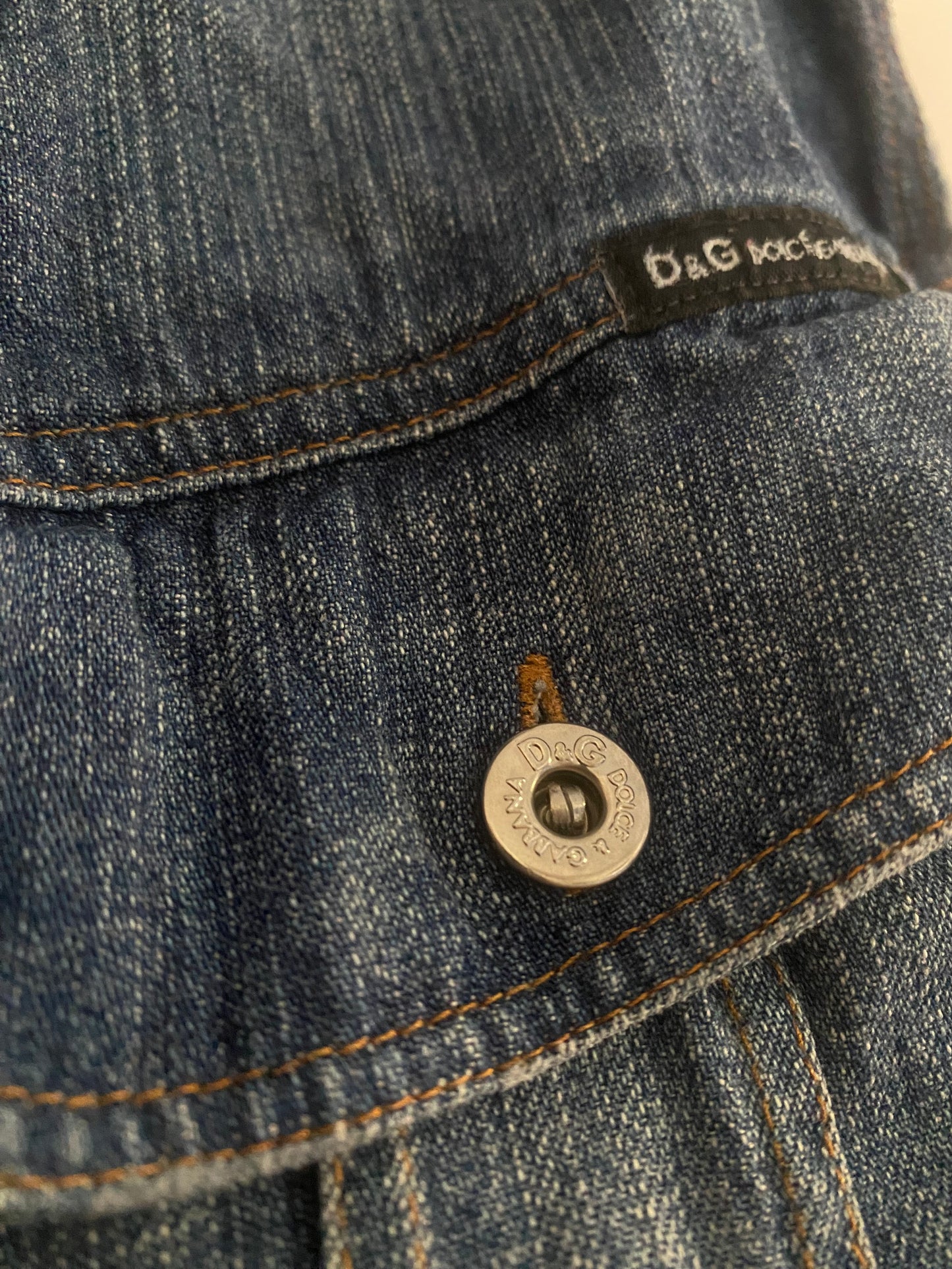 Y2K Dolce & Gabbana Distressed Denim Rave Shirt