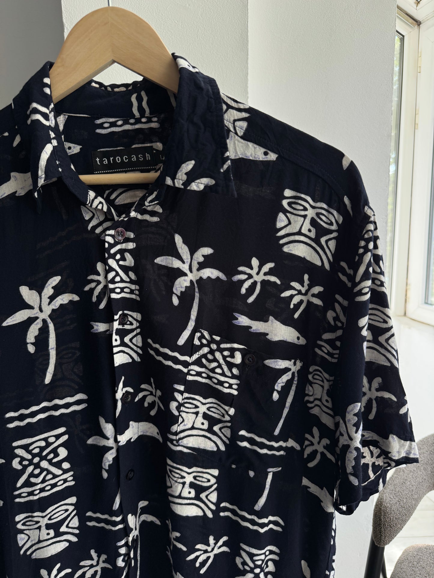 🏄‍♂️ Cămașă Imprimată Vintage Navy - Made in Australia – L Bărbați