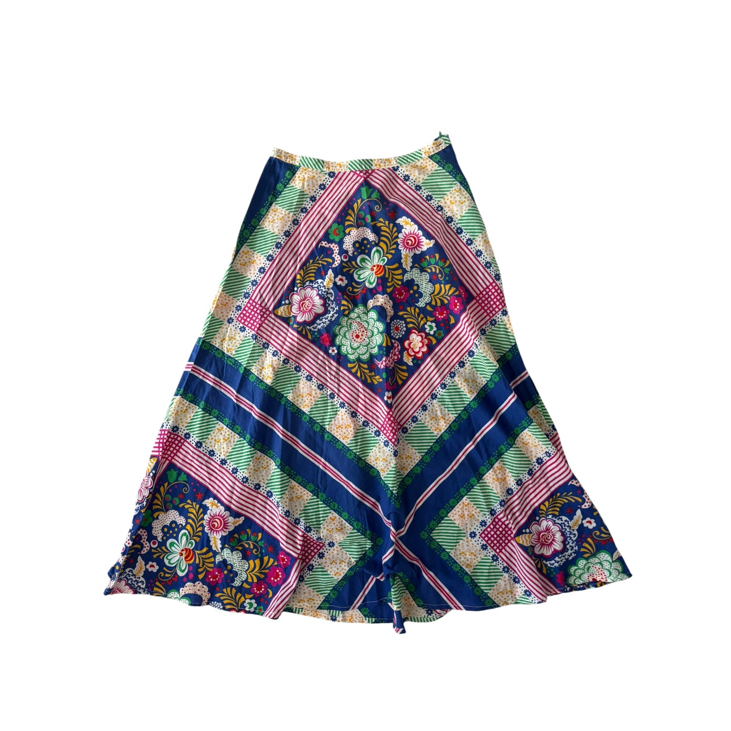 ☀️ Fustă Vintage cu Print – Approx. XS–S Damă