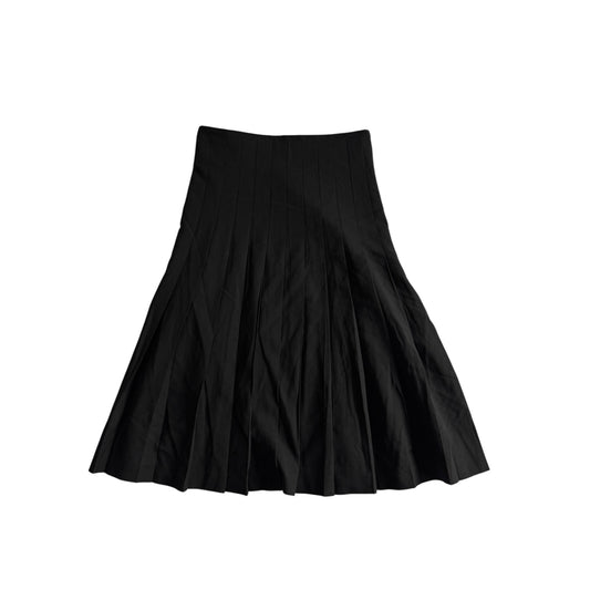 ☕️ Fustă Vintage Plisată din Lână Virgină Neagră – M (IT 44)