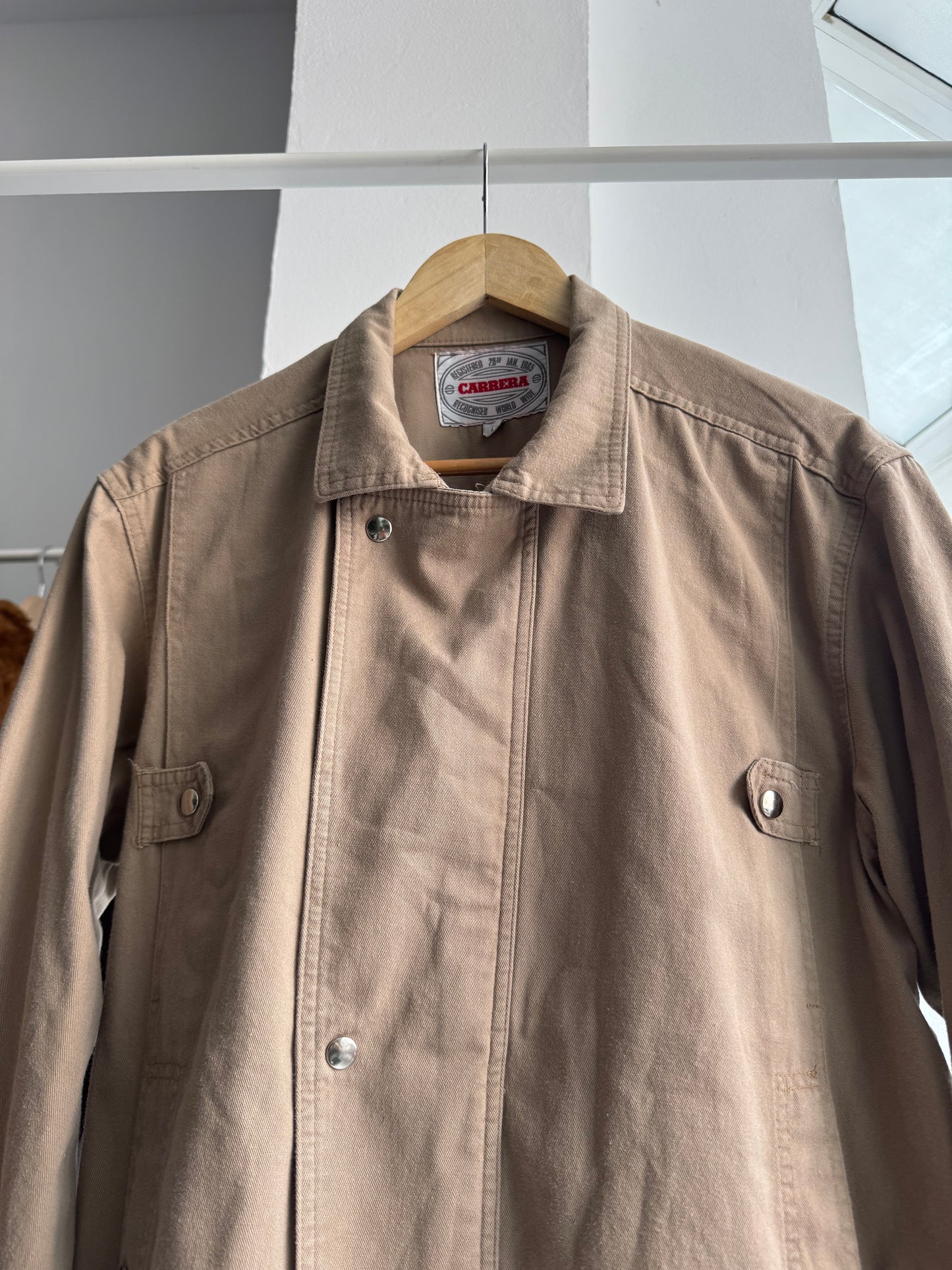 🔨 Vintage Carrera Brown Workwear Jacket – Men’s S – Made in Italy