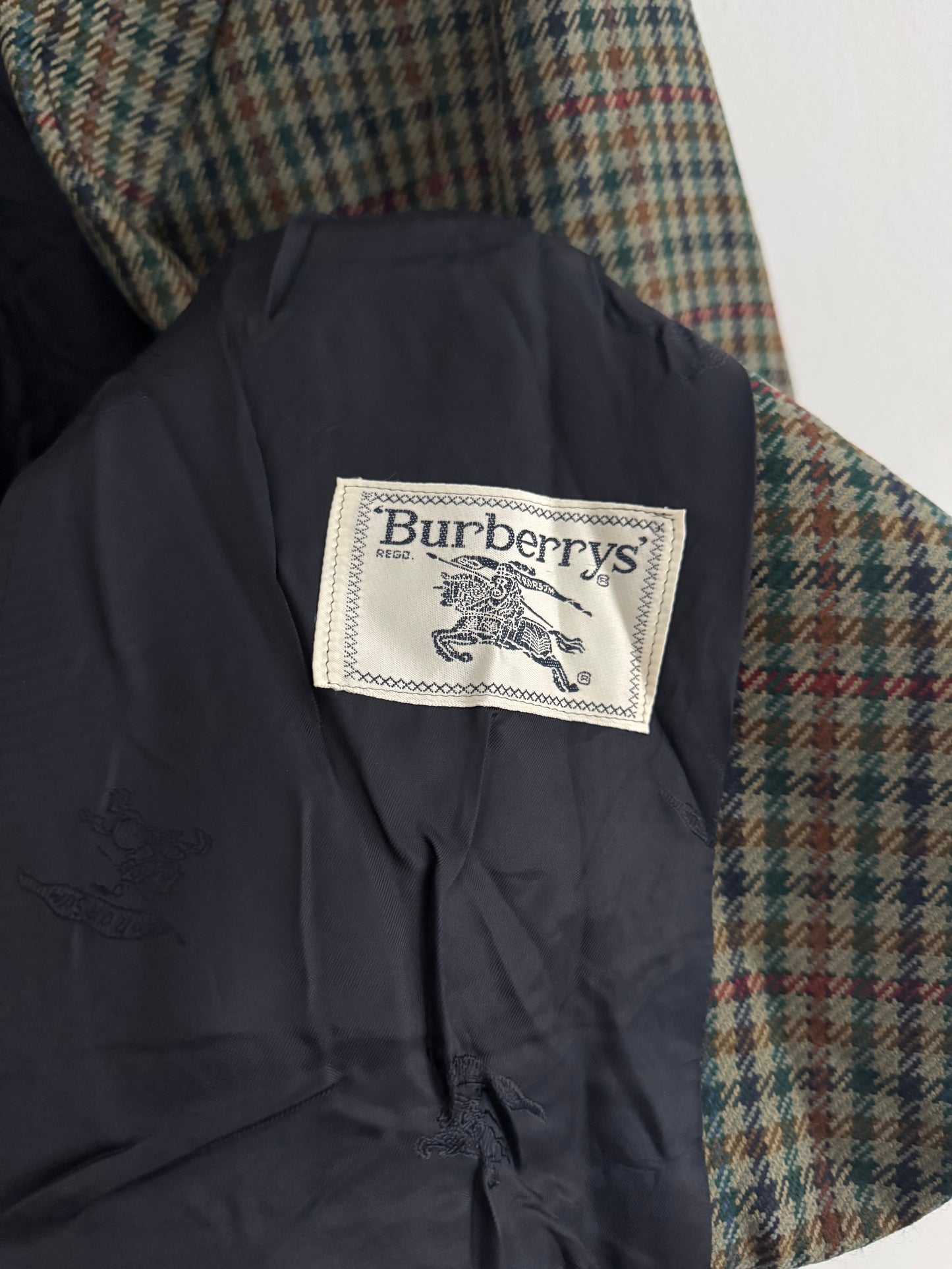 🧥 Sacou Vintage Burberry din Tweed – Femei M/L