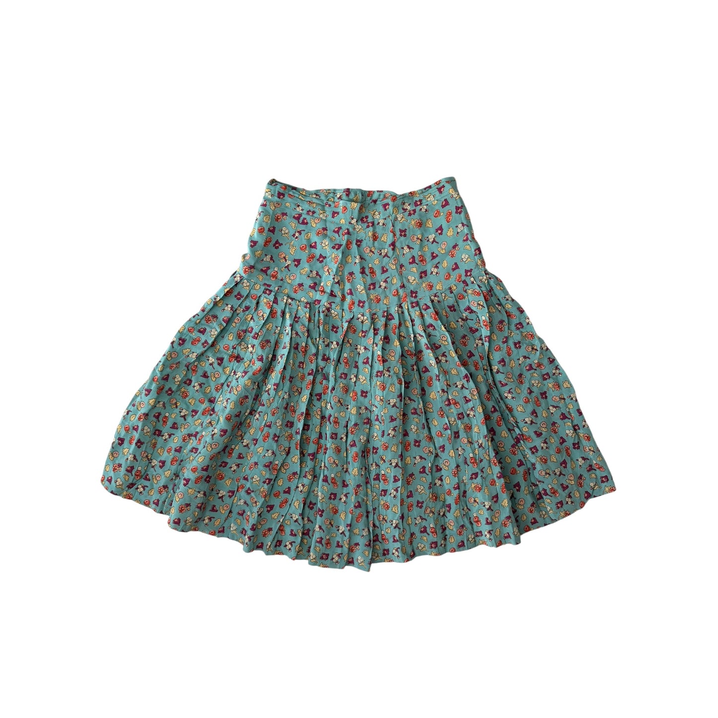 ☀️ Fustă Vintage Floral cu Print – Approx. XS–S Damă