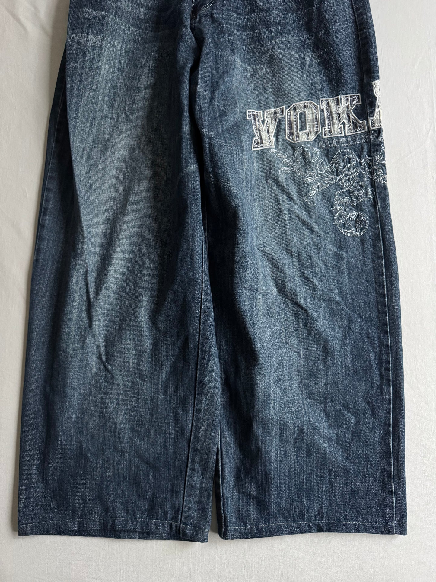👖 Y2K Vokal Baggy Jeans Brodați - US 30