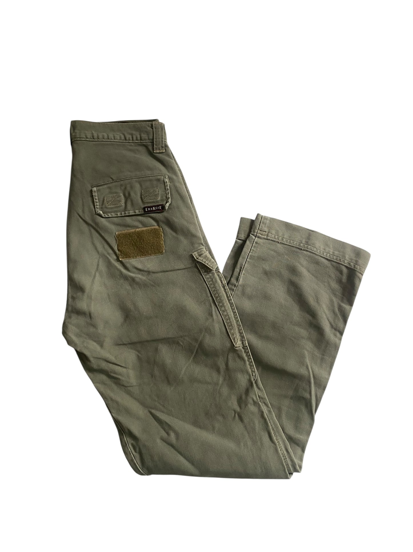 Pantaloni stil military Y2K Energie, mărimea US 26, fabricați în Italia 🫡🇮🇹