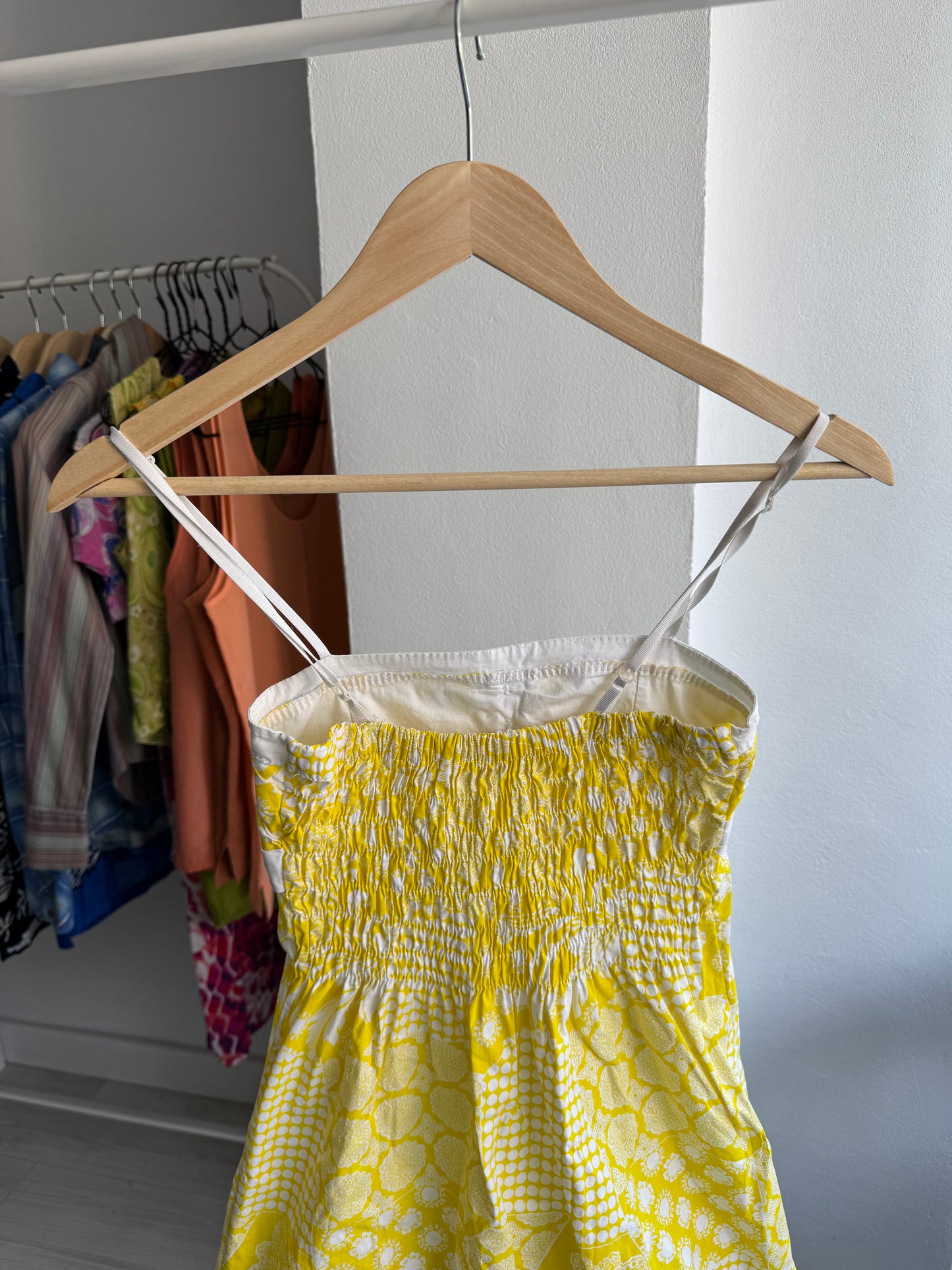 🍋 Top Imprimat Galben Y2K | Made in Italy – M Damă