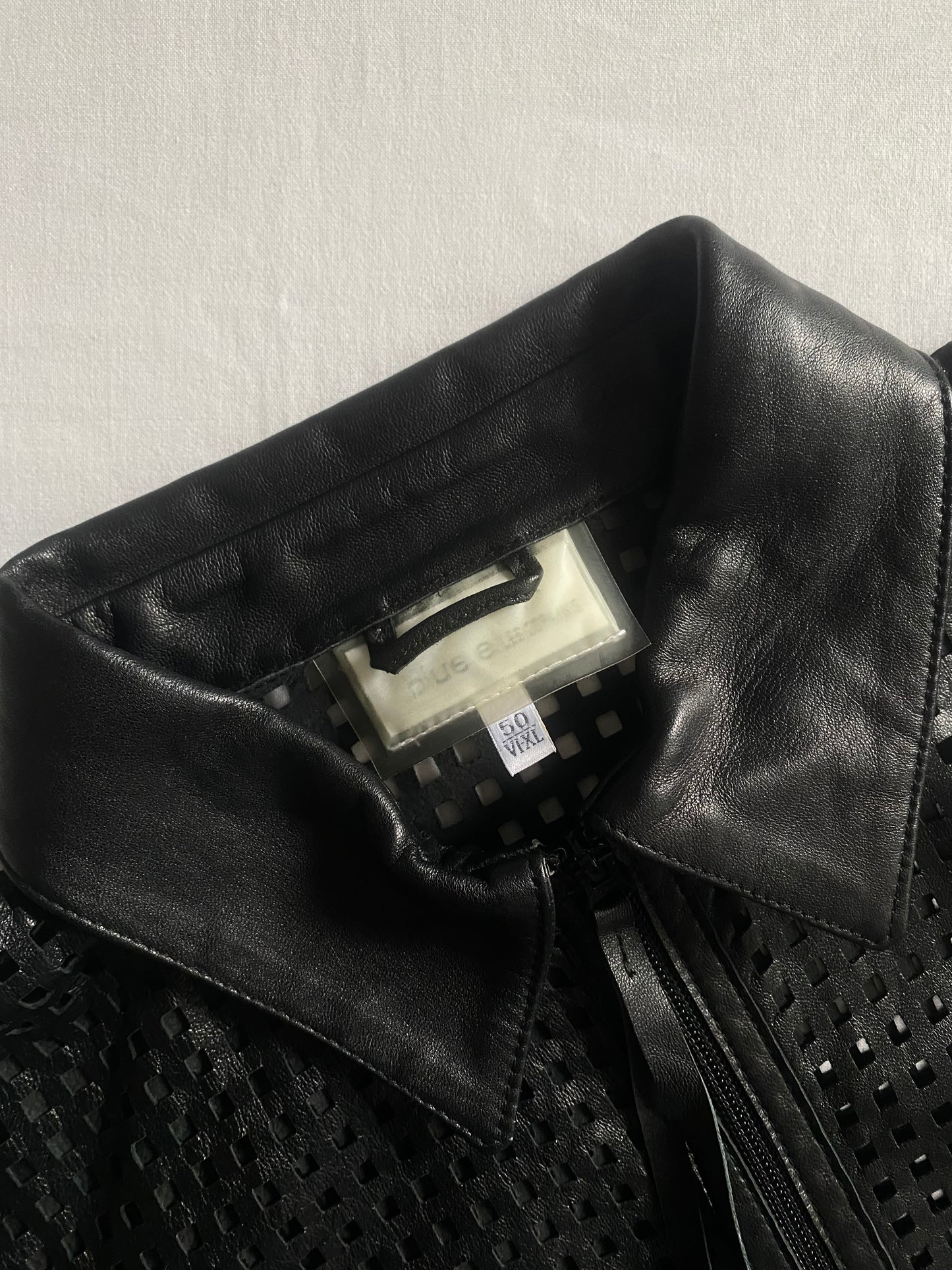 🖤 Cămașă Vintage din Piele Transparentă – Mărime L (Fit S/M)