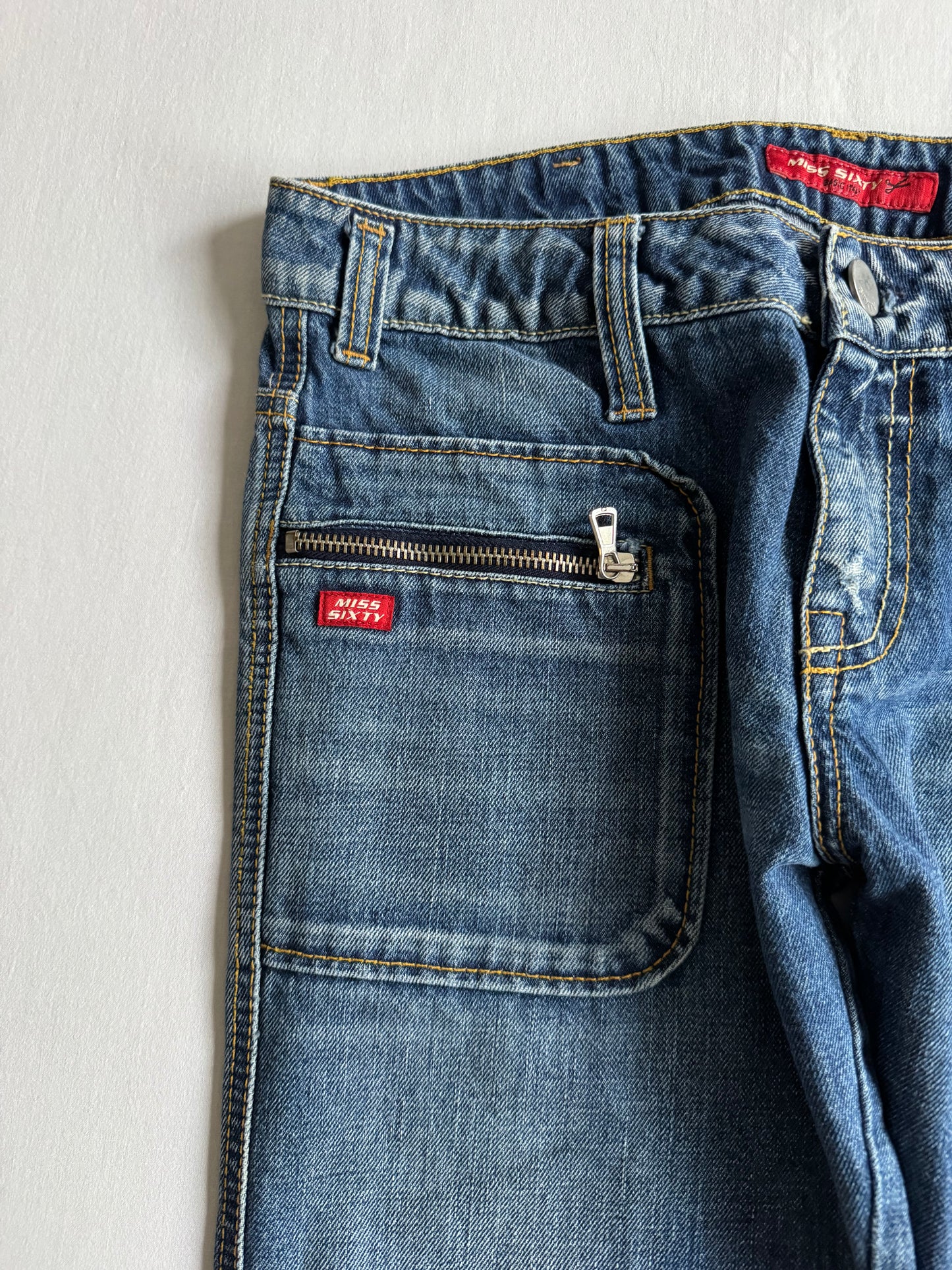 👖 Blugi Miss Sixty Y2K bootcut pentru femei – mărimea US 29, Made in Italy