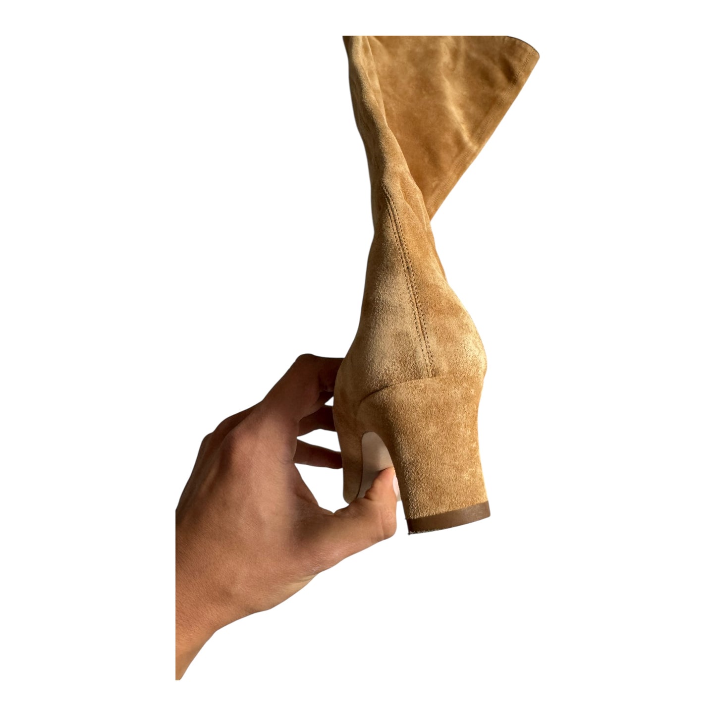 👢 Staud Wally Suede Knee-High Tan Boots – Size 39 – Made in Portugal