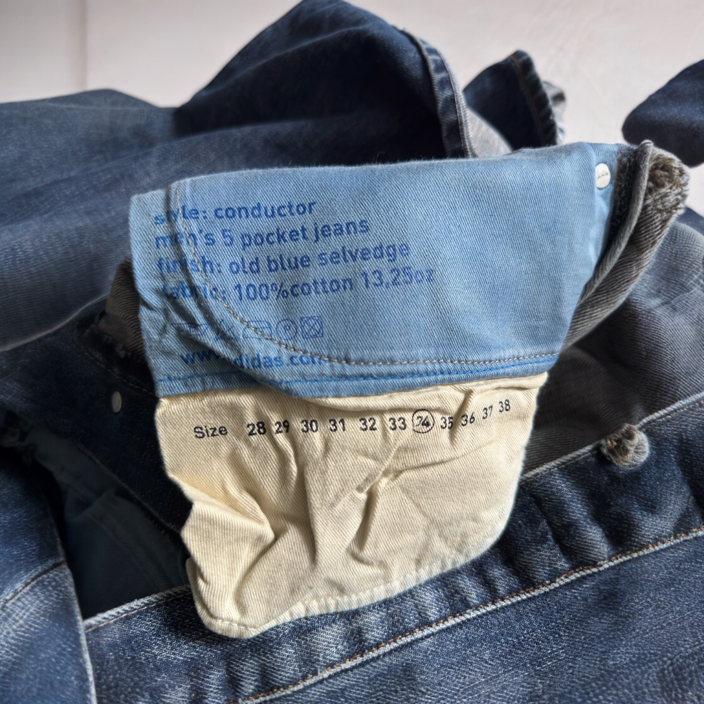 👟 Adidas Selvedge Denim Jeans – Conductor Model – 2011 – Relaxed Baggy Fit – W34