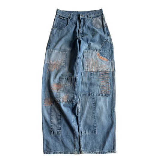 👖 Jeans Y2K Baggy cu Broderie – US 32