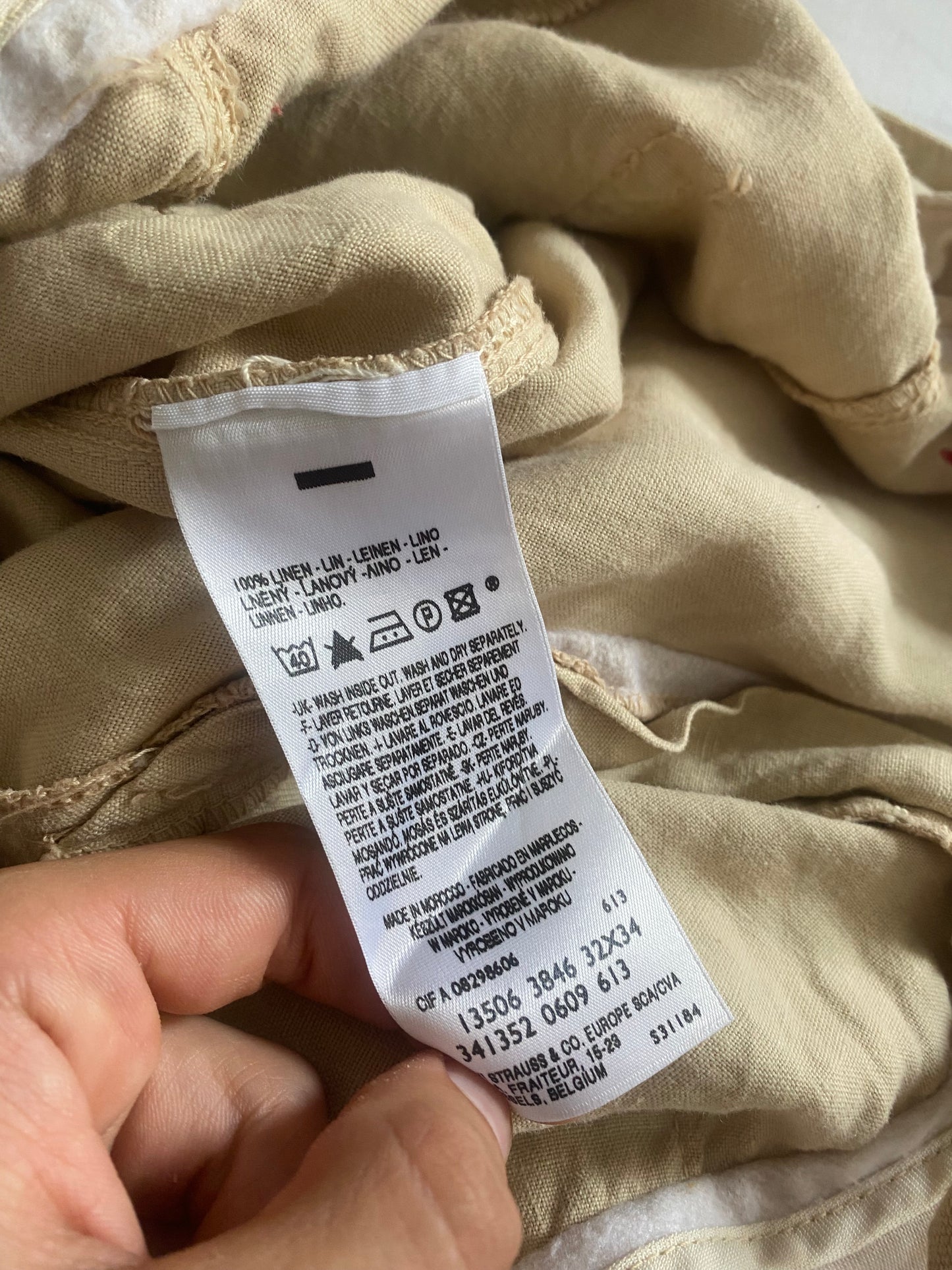 👖 Y2K Levi’s Cream Linen Baggy Pants