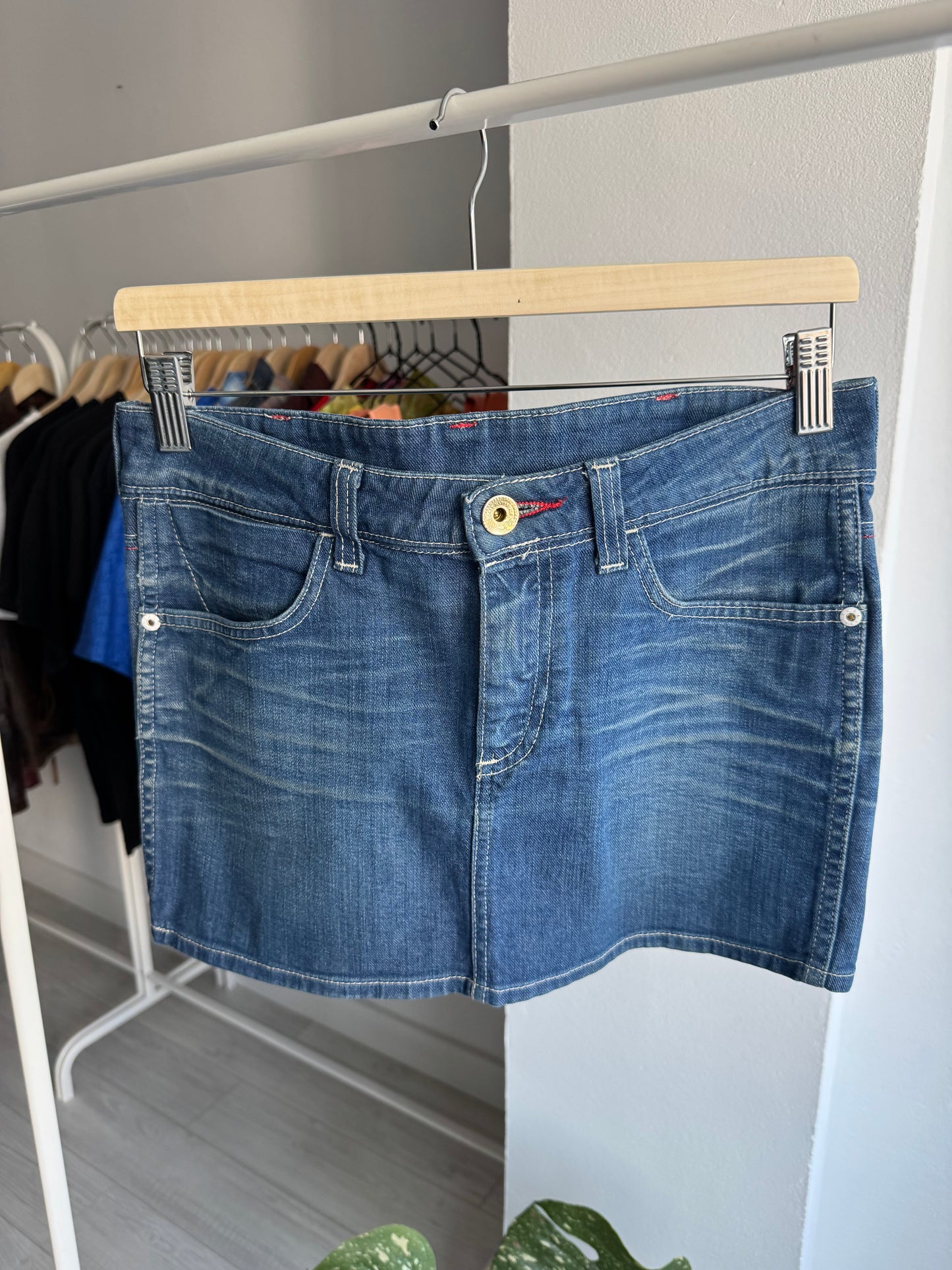 🤠 Fustă Denim Wrangler Y2K | M Damă (W28)