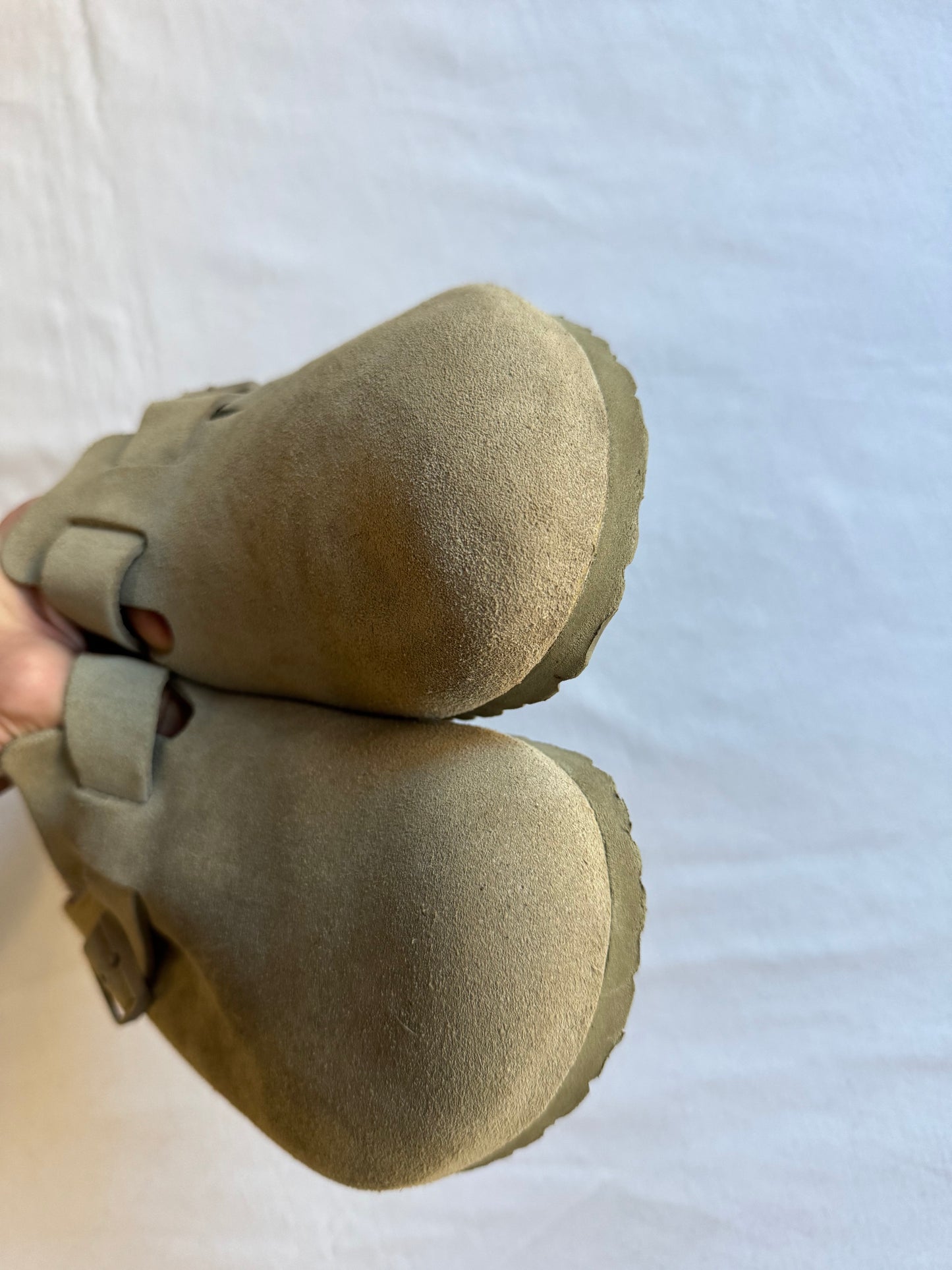 🇩🇪 Mules Birkenstock Boston din piele intoarsa bej – marimea 44