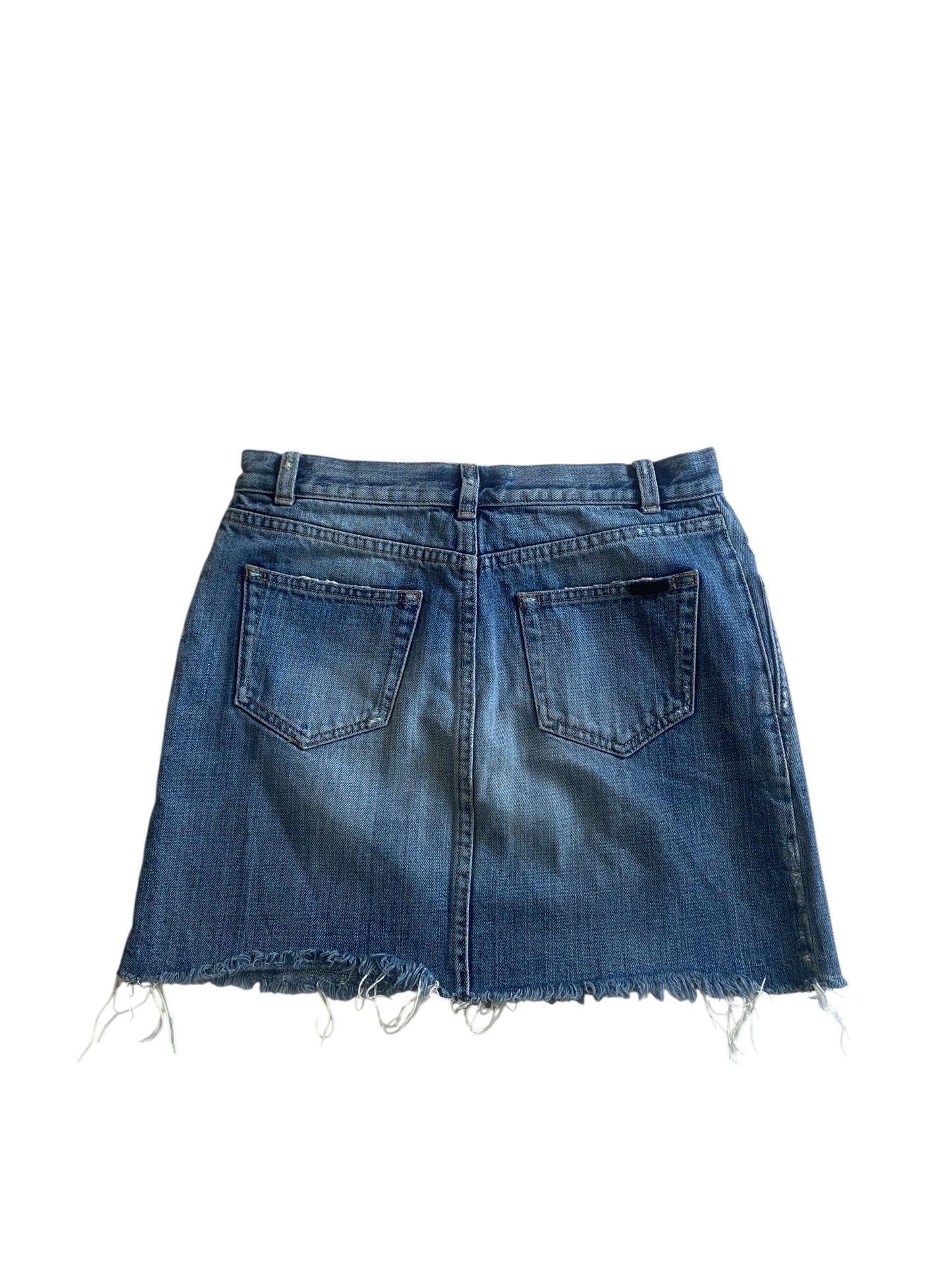 Fustă Denim Y2K Saint Laurent – Măsură Estimată S – Talie 36 cm 👖✨