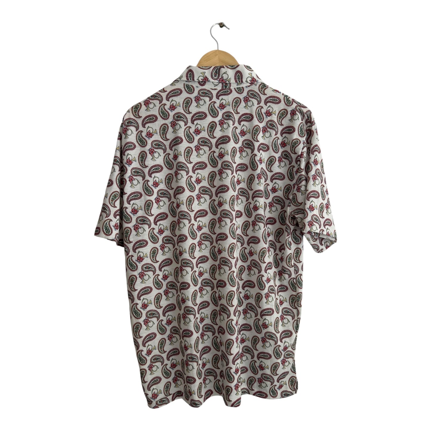 👕 80’s IZOD Paisley Print Polo Shirt – Men’s XL - anbracaminte