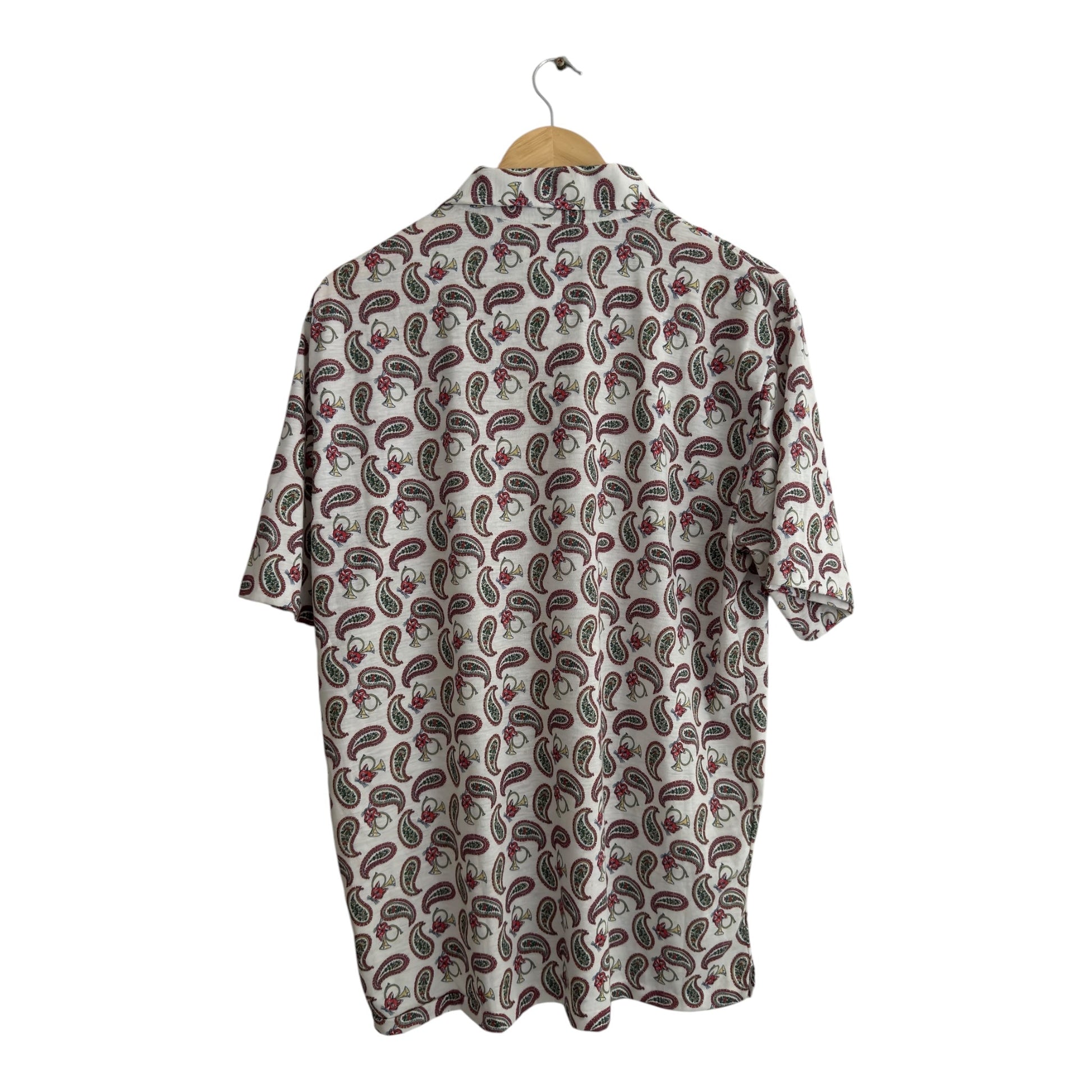 👕 80’s IZOD Paisley Print Polo Shirt – Men’s XL - anbracaminte